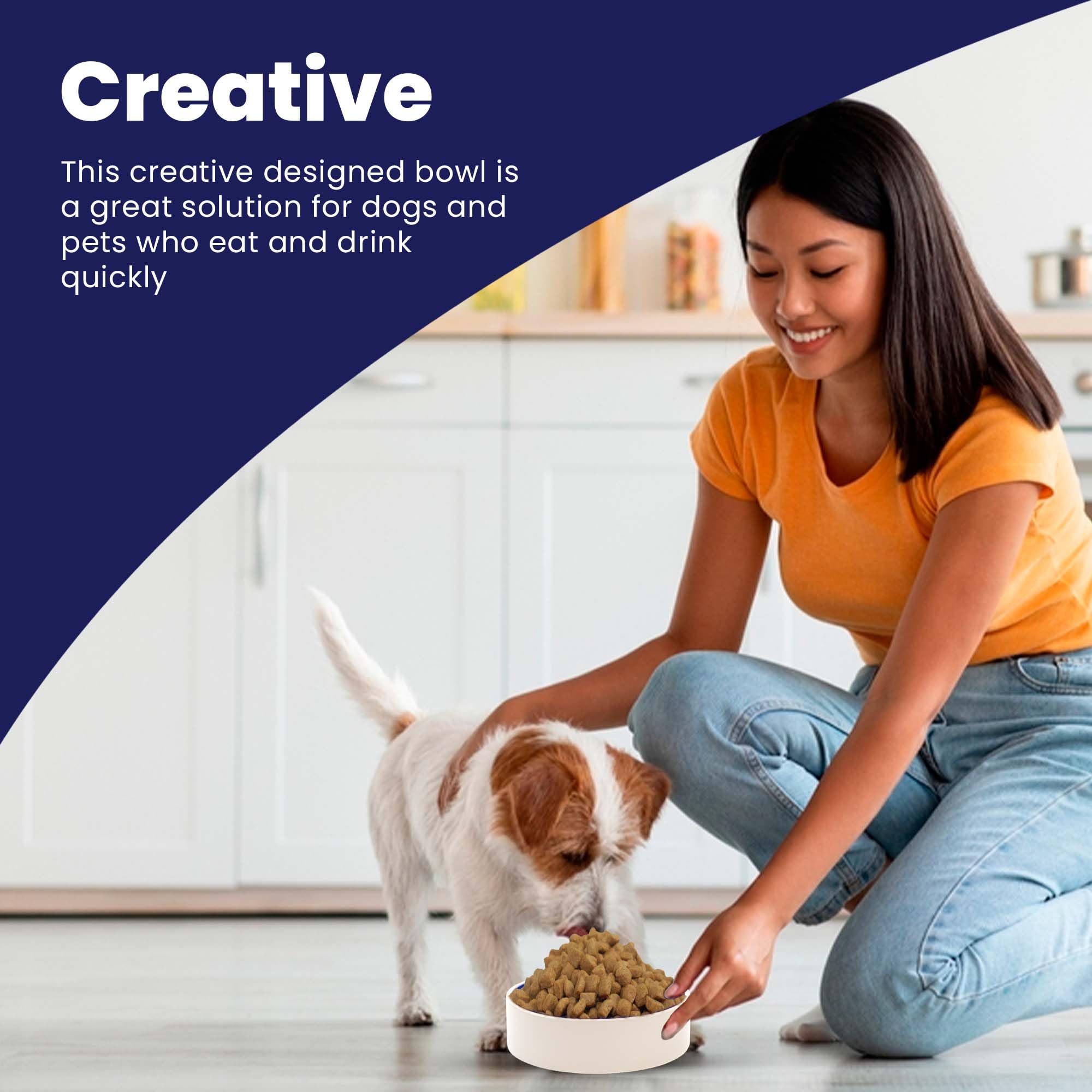 Stoneware Dog Dish (Pack of 2)2