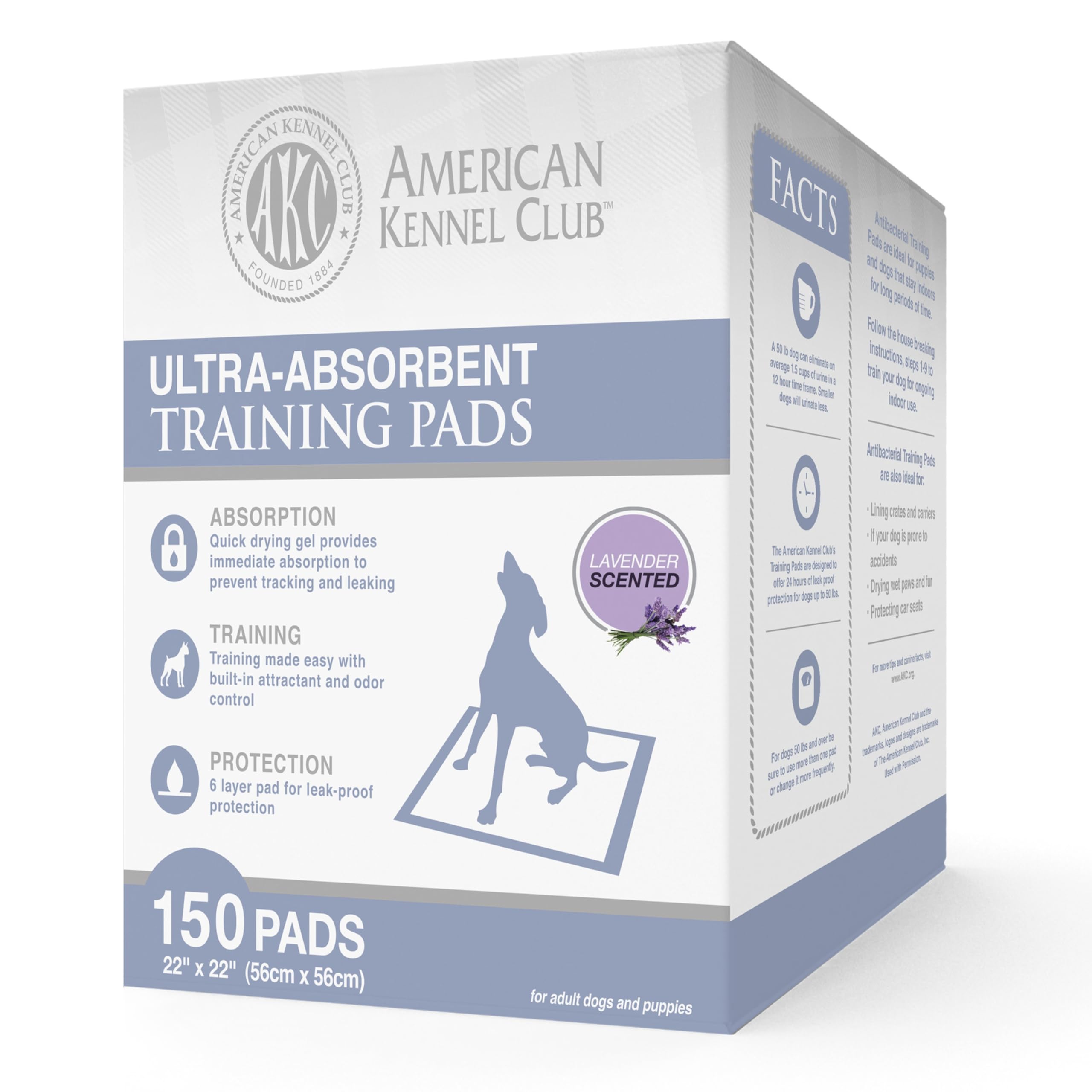 Ultra Absorbent Odor Control Scented Training Pads For Dogs Leak-proof Quick Dry Gel - 22 x 22 Puppy Pads - Lavender Scented - P