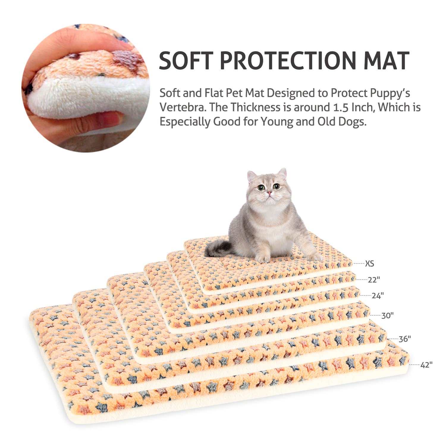 Mora Pets Ultra Soft Pet Bed Washable Dog Bed Crate Mat For Large Medium Small Dogs Reversible Fleece Dog Crate Kennel Pad Cat P