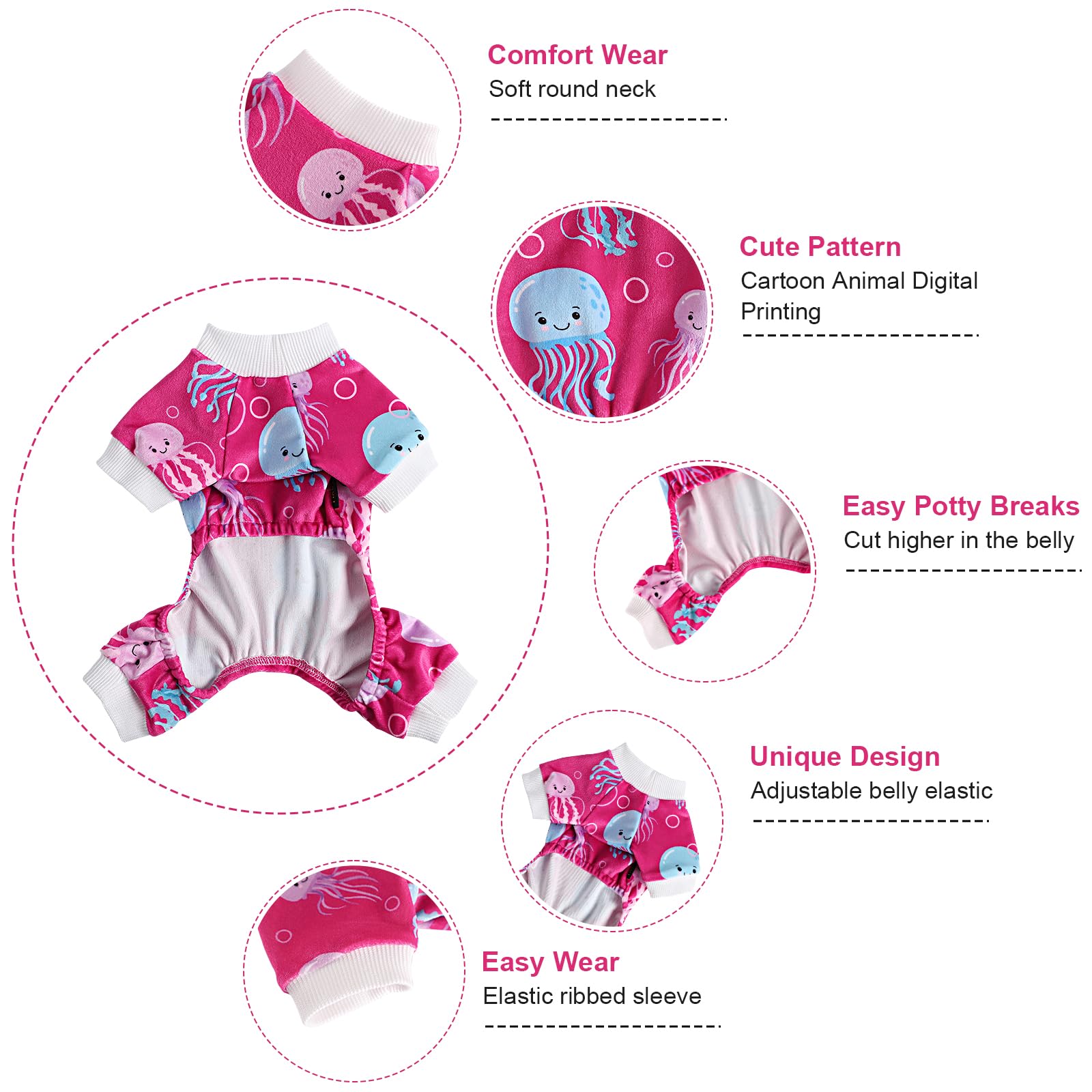 Dog Pajamas for Small Dogs Male Female Dog Clothes, Lightweight Velvet Pet Jumpsuit, Stretch Fleece Onesie, Shih Tzu Winter Spri
