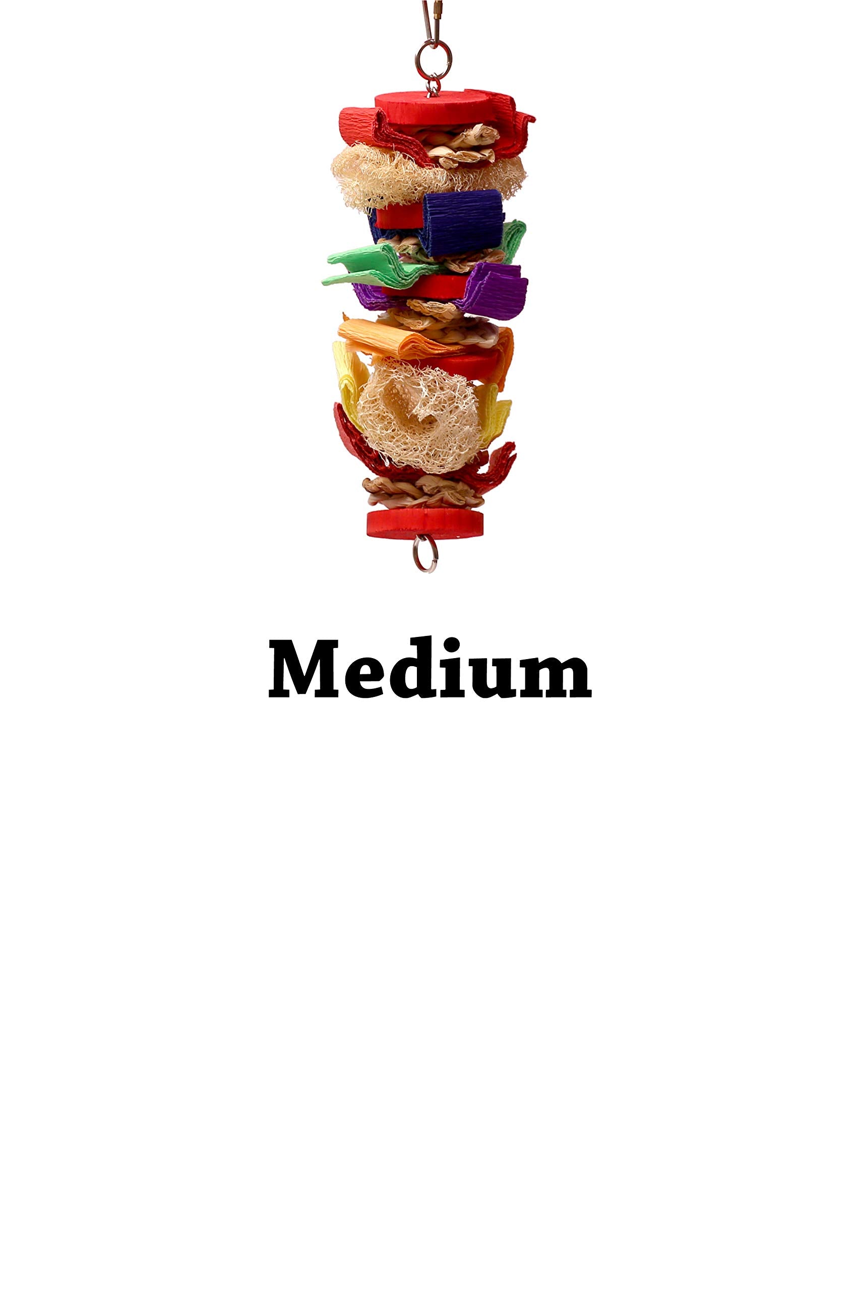 Loofah Drizzle Shreddable Medium Parrot Toy