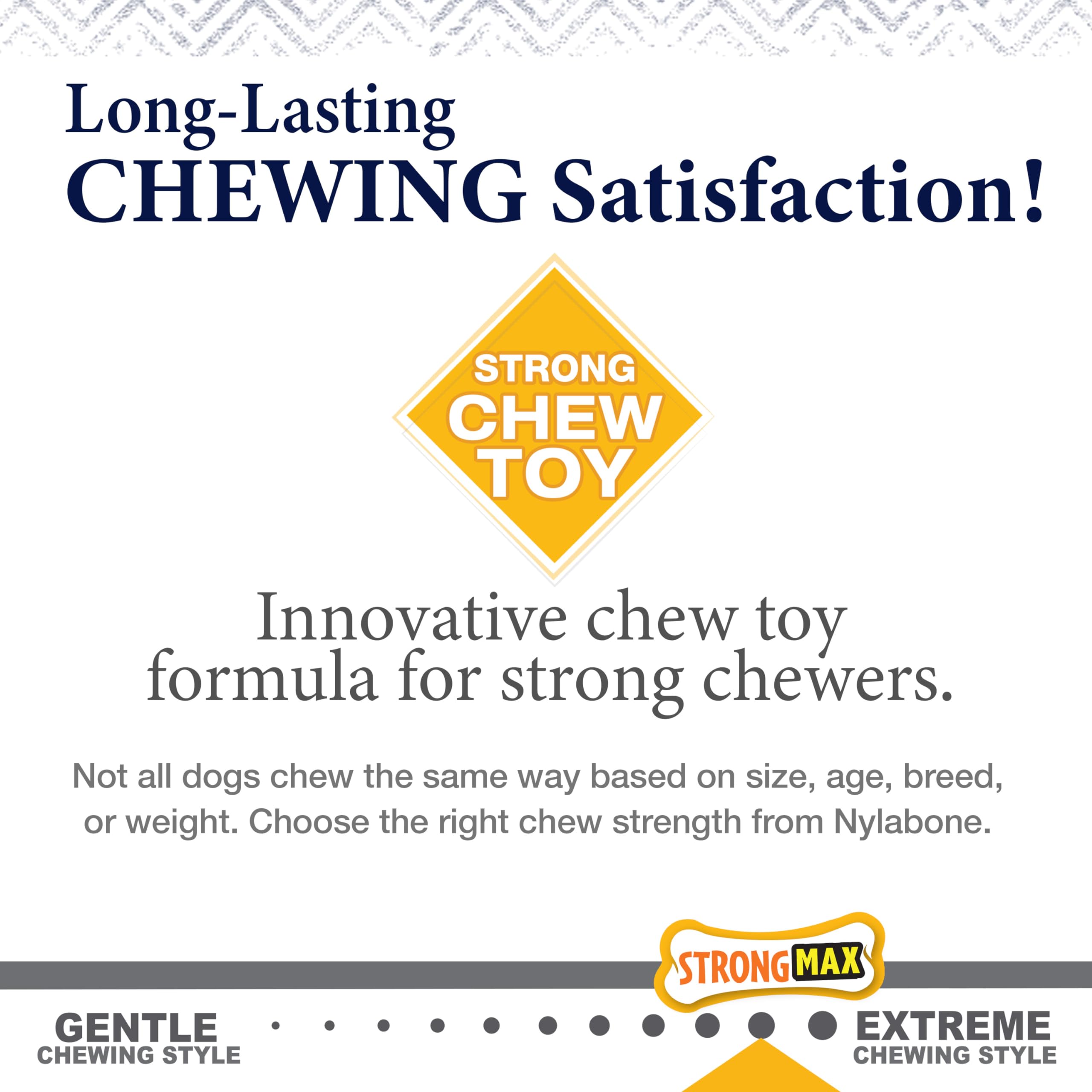 Nylabone Gourmet Style Femur Bone Strong Chew Toy for Dogs, Baby Back Rib Flavor, Large - Up to 50 lb., 1 Count
