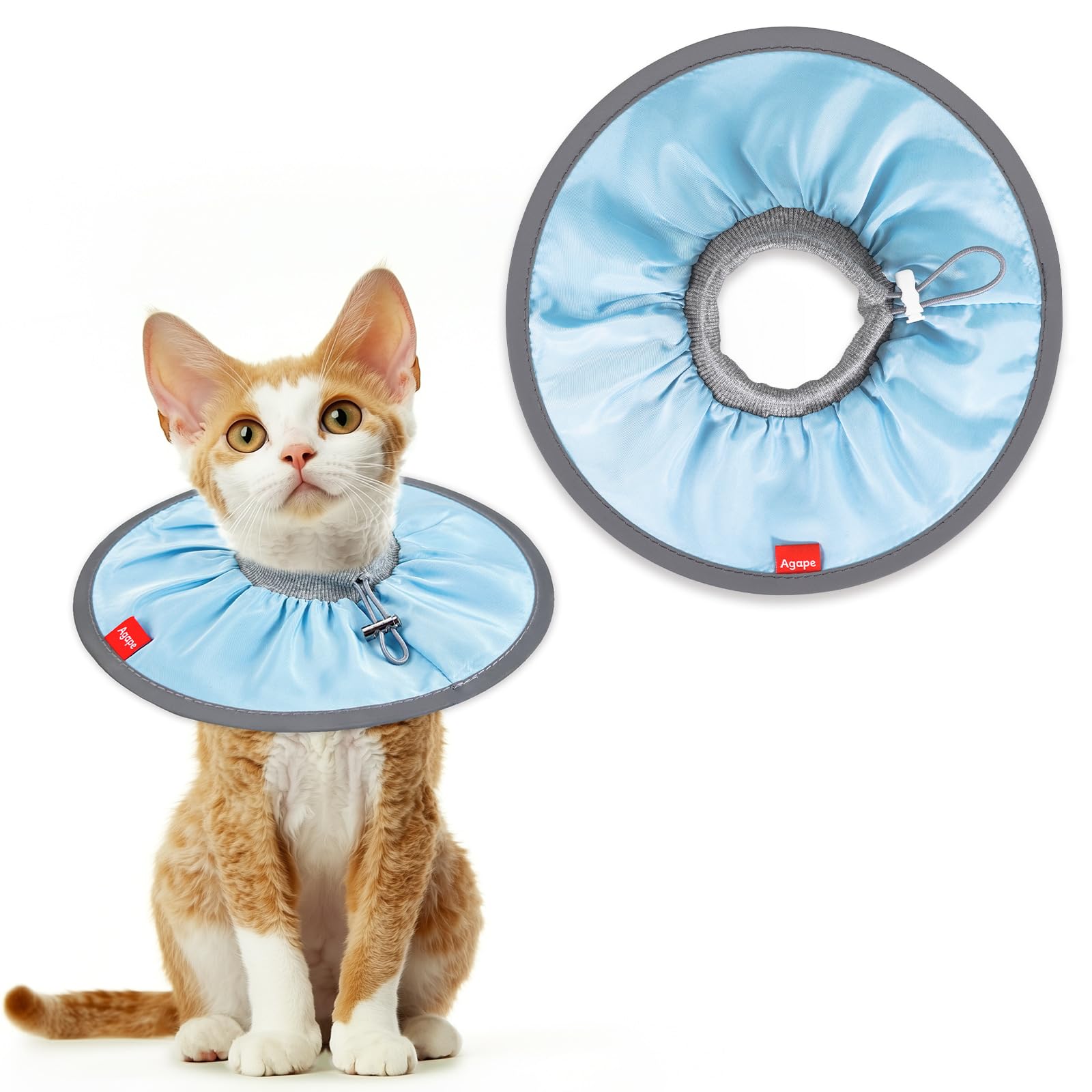 Agape Soft Cat Cone, Lightweight Recovery Collar for Cats to Stop Licking and Scratching After Surgery, Comfy Kitten Cone for Wo