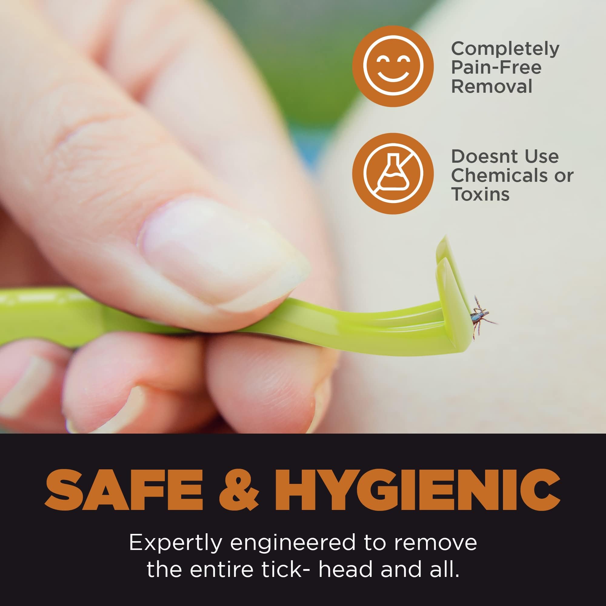 Homesake Tick Removal Tool for Dogs, Cats and Humans | Removes Entire Head & Body | Pain-Free Ticks Remover | 100% Chemical-Free
