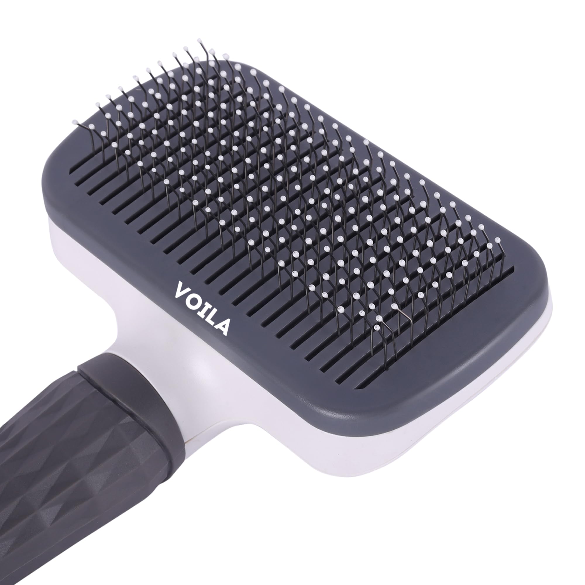 Voila Pet Grooming Brush For Dogs & Cats, Shedding & Deshedding Tool, Detangling Comb For Long & Short Hair, EasyToClean Hair 