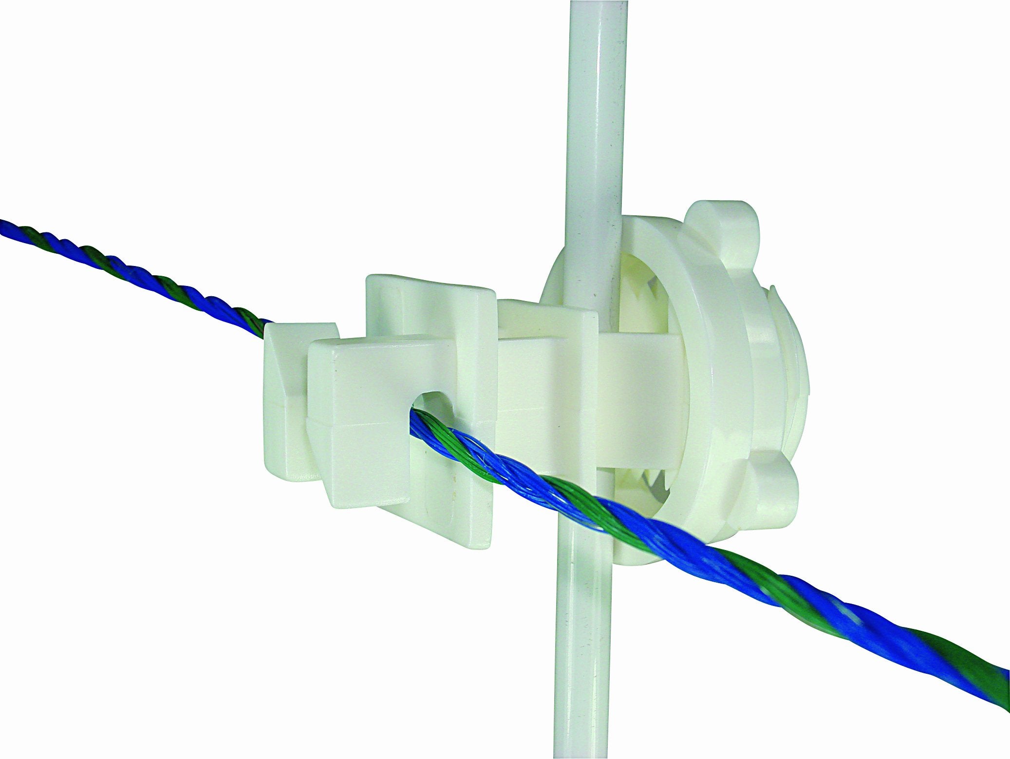 Field Guardian W-Style Screw On Polywire Round Post, White