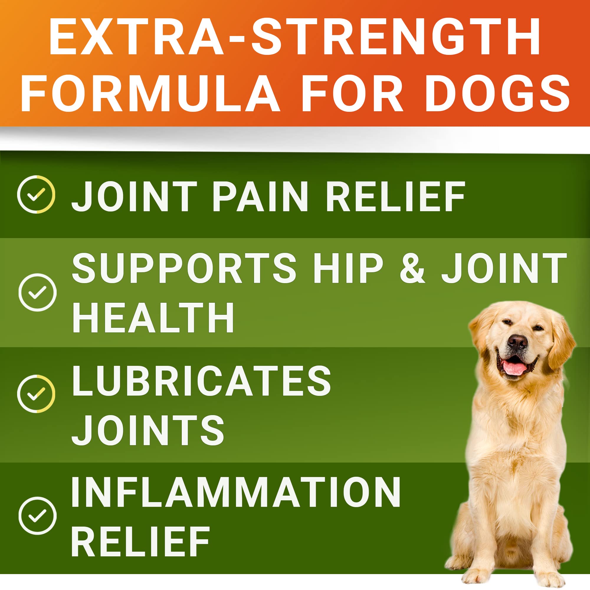 Senior Advanced Glucosamine Joint Supplement for Dogs - Hip & Joint Pain Relief - Small + Large Breeds -Omega-3 Fish Oil - Chond
