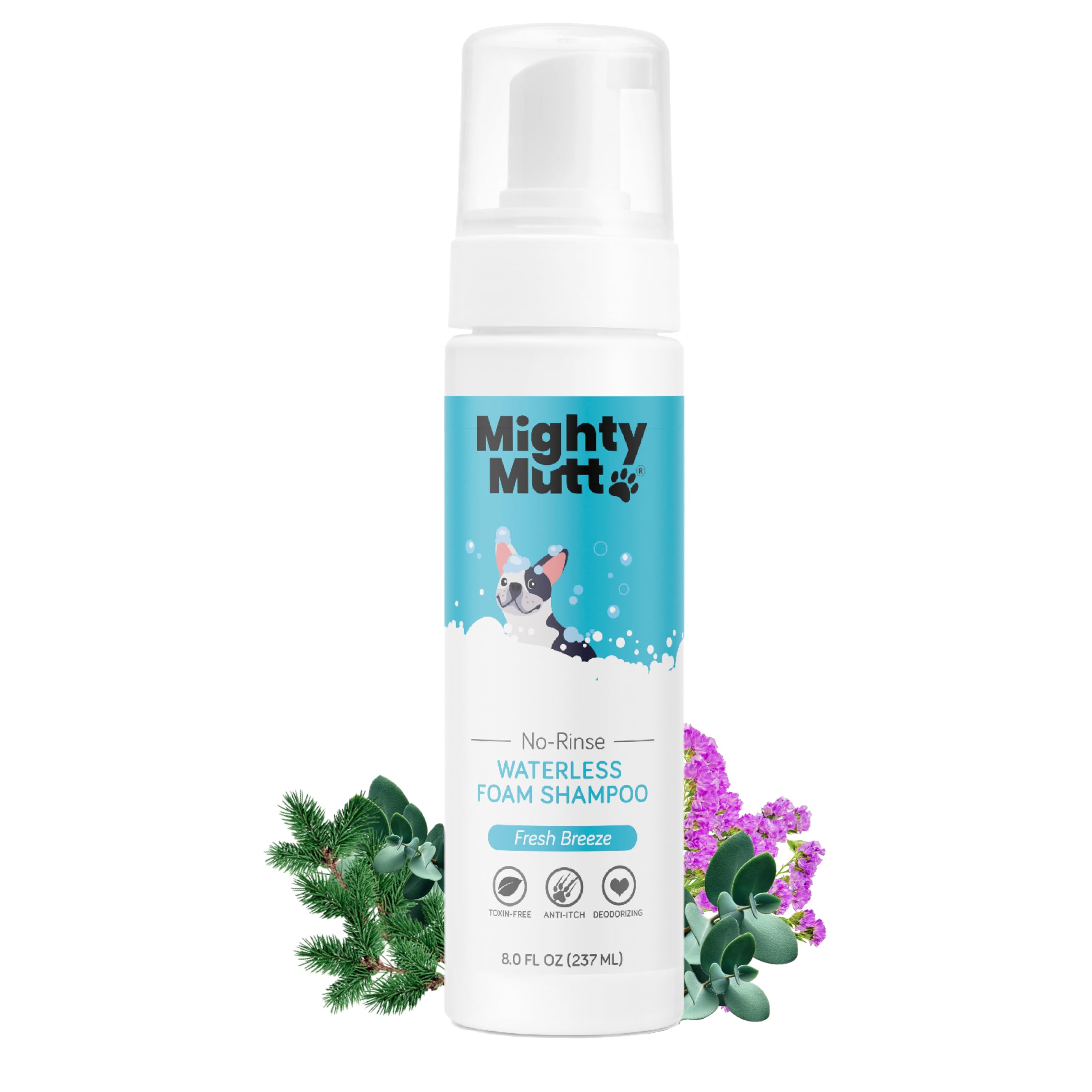 Mighty Mutt Hypoallergenic Waterless Shampoo for Dogs | Dry Shampoo for Dogs | Waterless Foam No Rinse | Anti-Itch, Soothing and
