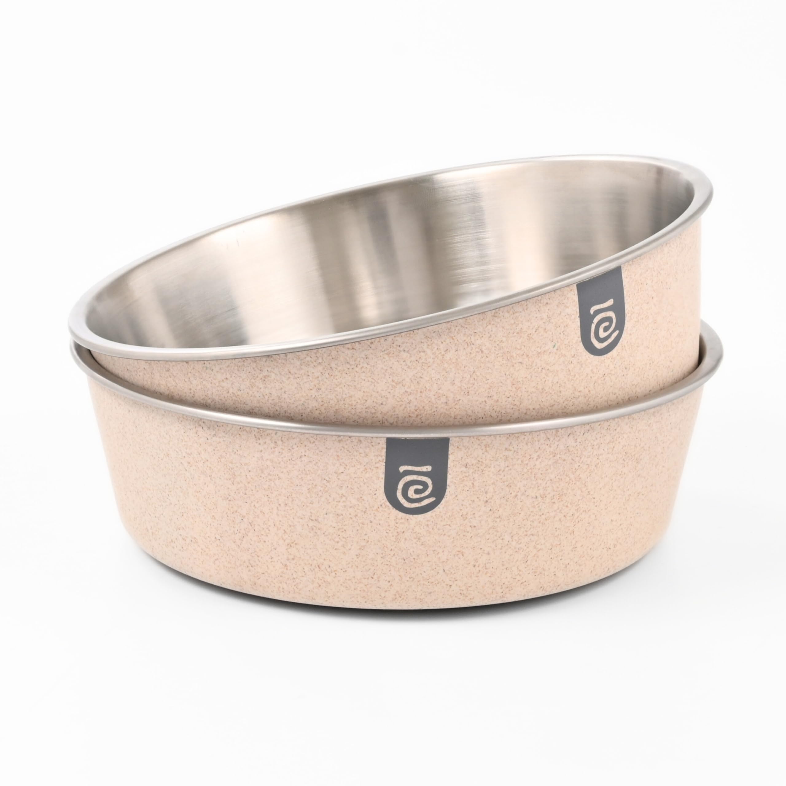 Eha EarthFriendly Pet Bowls For Dogs | Steel Bowl For Dog | 750 Ml | Pet Bowl Made With Rice Husk | Dog Food Bowl | 2 Unit |San