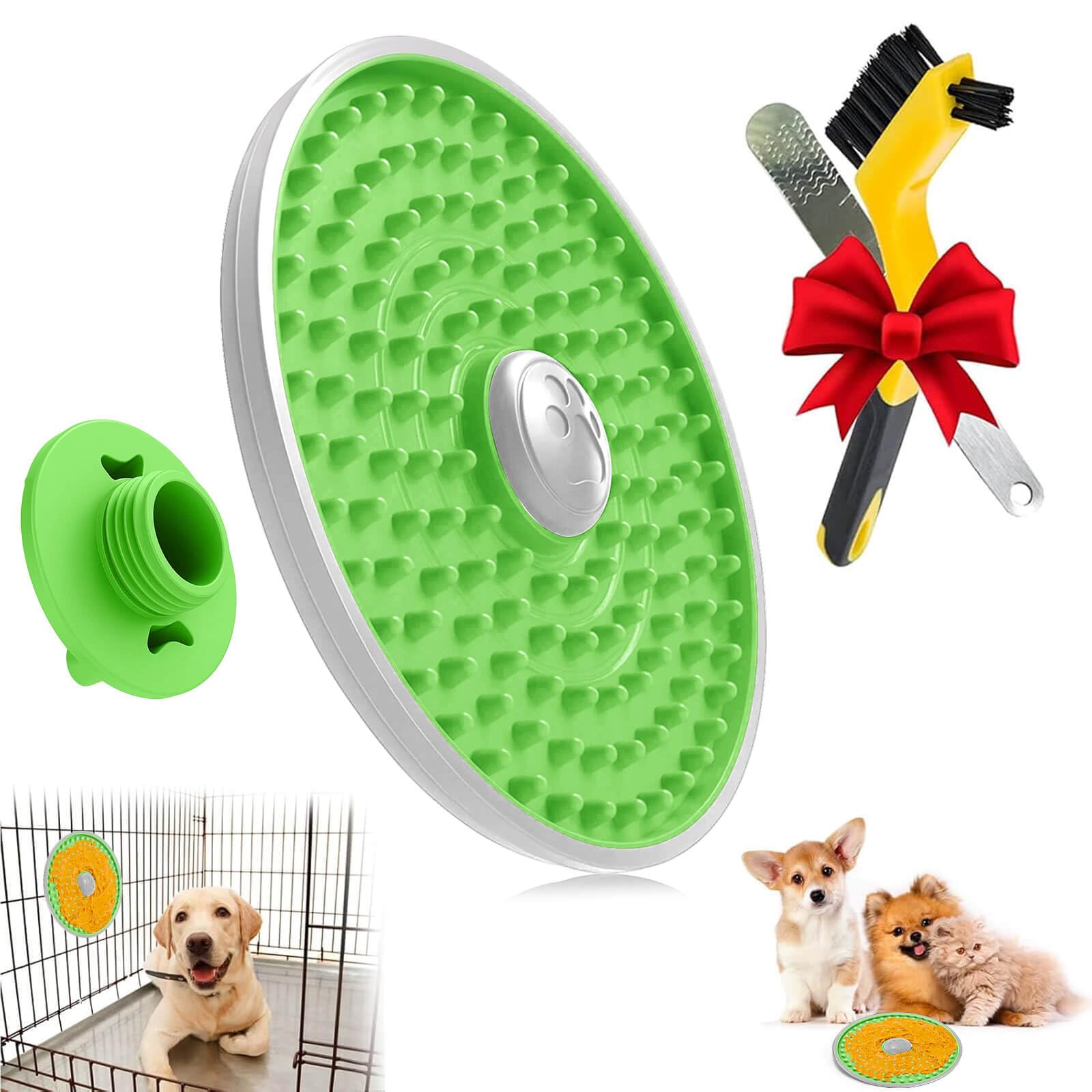 Lalolee Lick Mat for Dogs, Dog Crate Lick Pads Slow Feeder, Lick Pad Crate Training Toy Crate Lick Plate,Very Suitable Peanut Bu