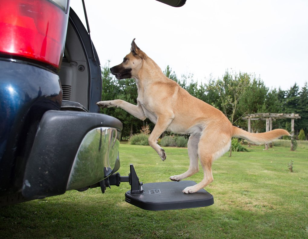 Heininger PortablePET Twistep Dog Hitch Step, Alloy Steel, SUV Size, Black, Model 3052