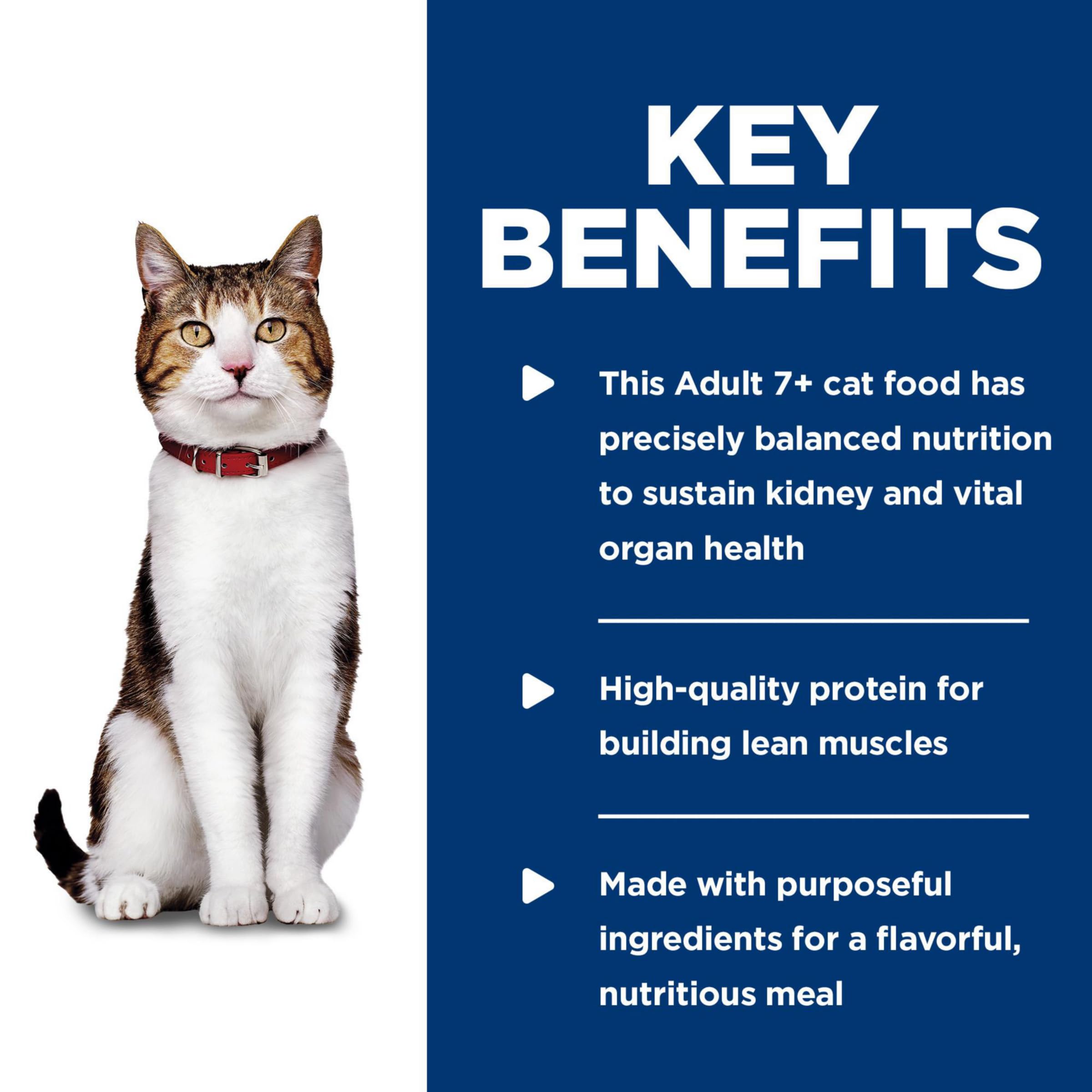 Hills Science Diet Adult 7+, Senior Adult 7+ Premium Nutrition, Wet Cat Food, Chicken Stew, 5 oz Can, Case of 24