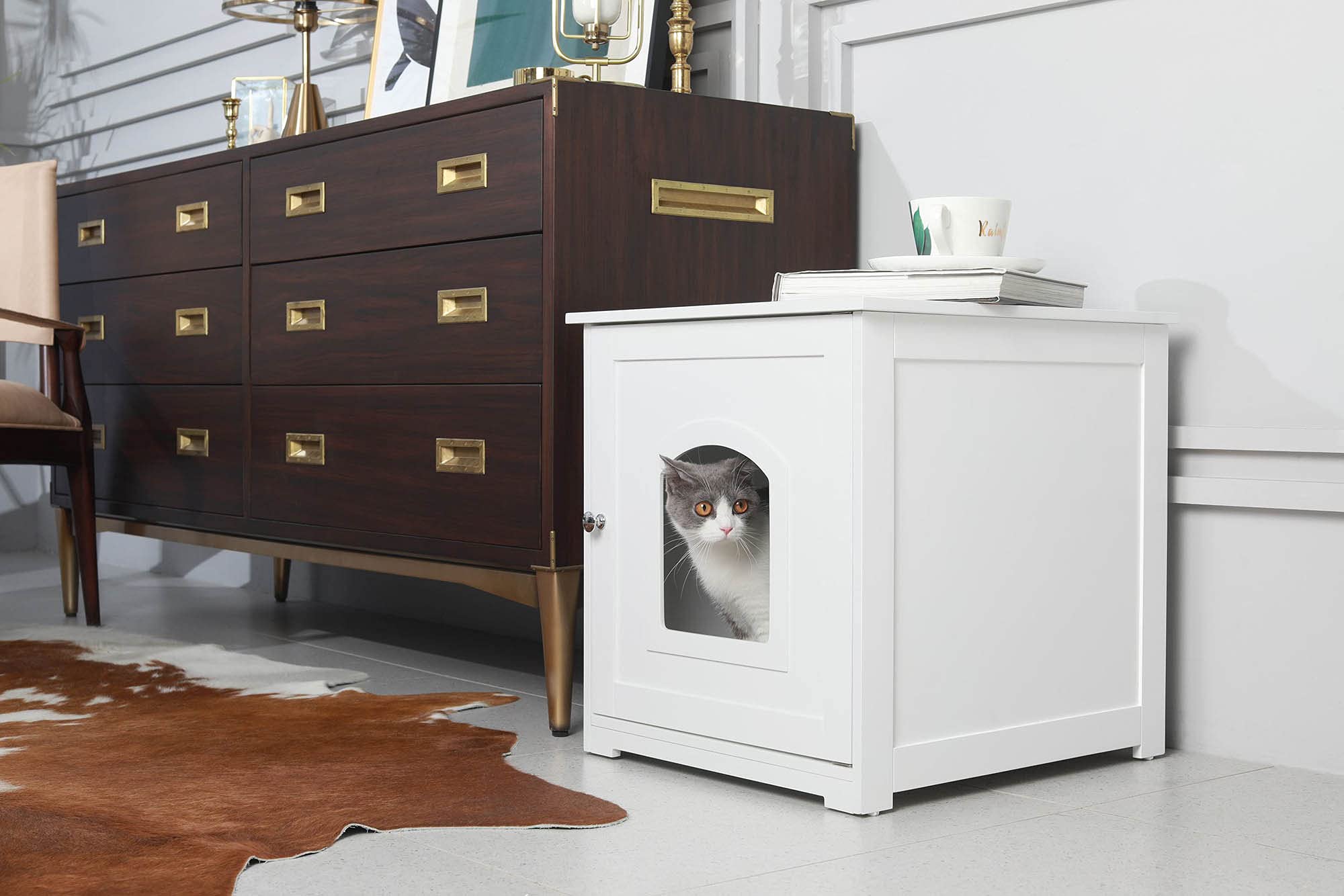 Kitty Litter Loo, White