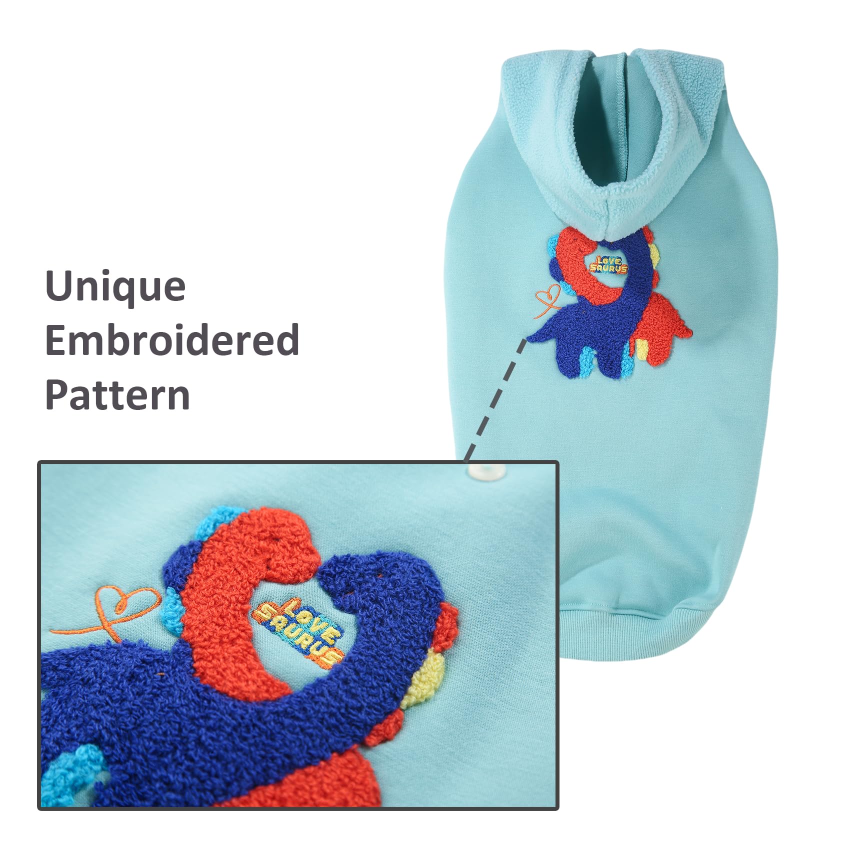 Winter Hoodie Coat, Plush Vest Jacket, Autumn Warm Clothes For Dogs (Pale Blue-Xlarge)