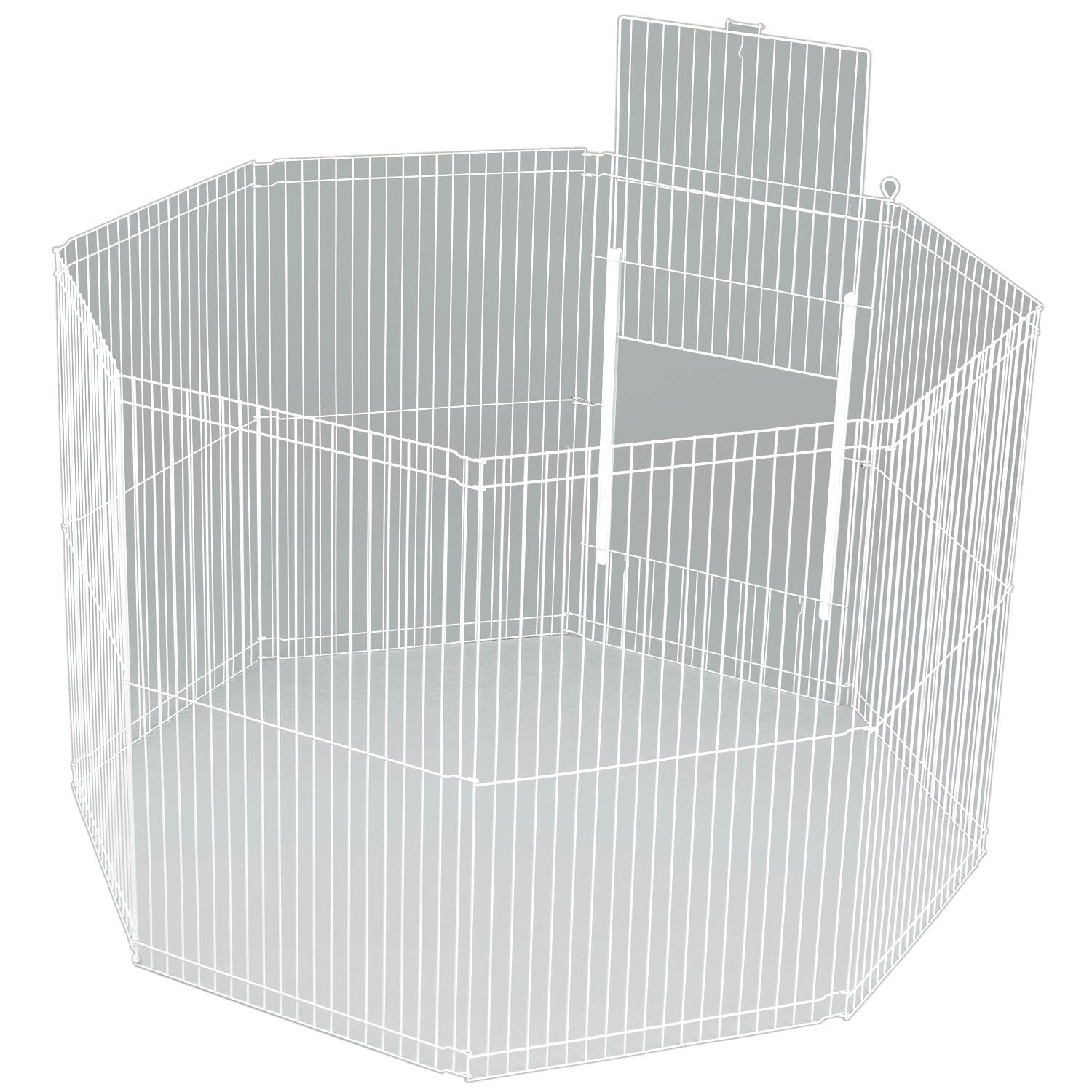 Ware Manufacturing Large Canvas 8-Panel Clean Living Small Pet Playpen Cage, White