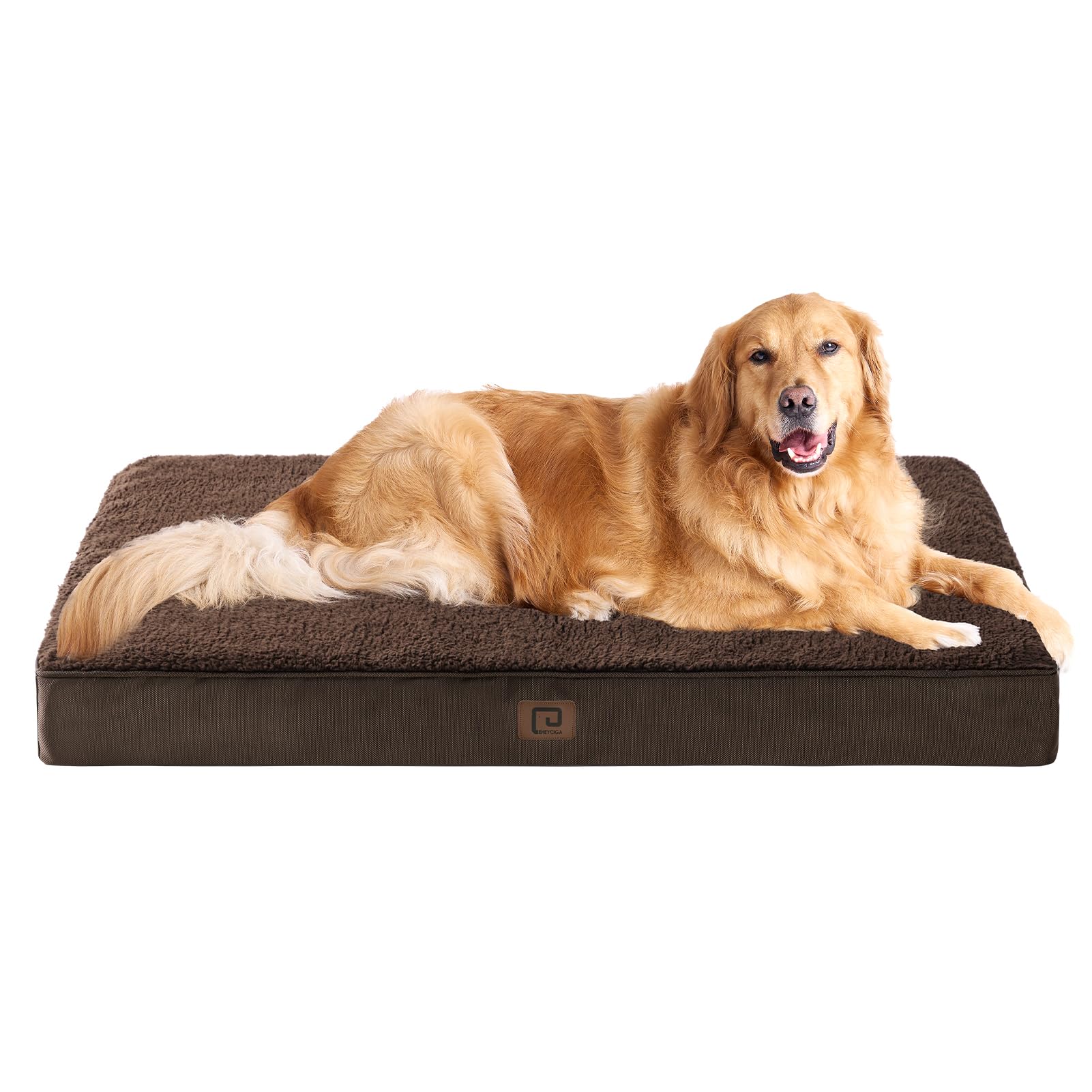 Eheyciga Orthopedic Xl Dog Beds For Extra Large Dogs With Removable Washable Cover, Brown, 44X32