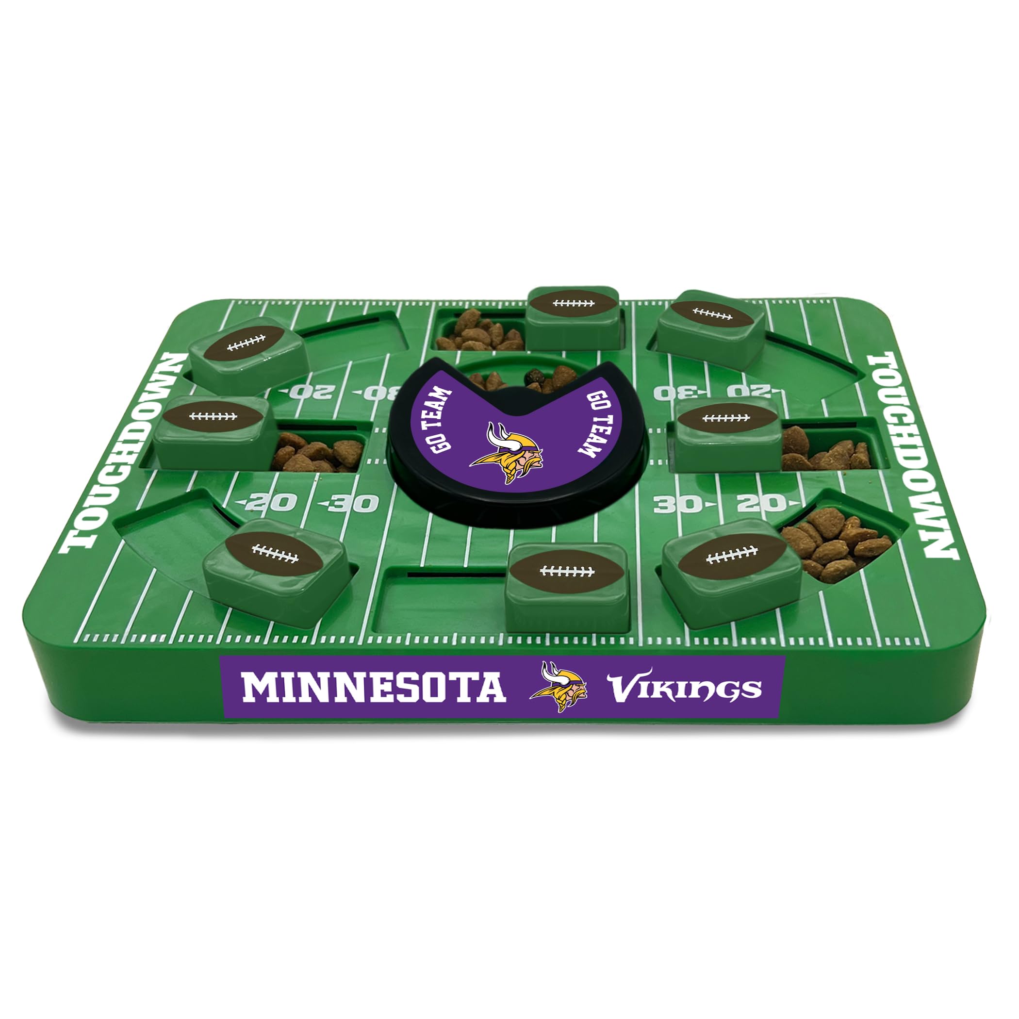 Pets First Nfl Minnesota Vikings Large Puzzle Toy - New Size, Interactive Dog Treat & Slow Feeding Puzzle