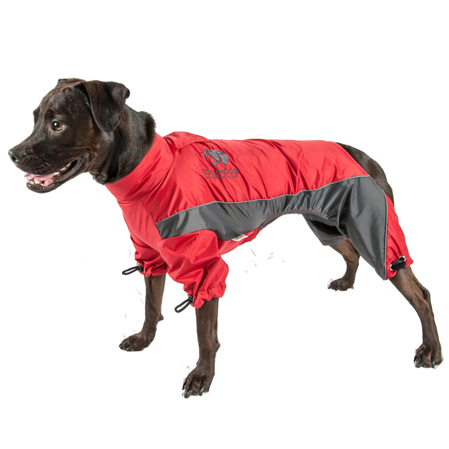 TOUCHDOG Quantum-Ice Full Body Bodied Adjustable and 3M Reflective Pet Dog Coat Jacket w/ Blackshark Technology, Small, Red, C