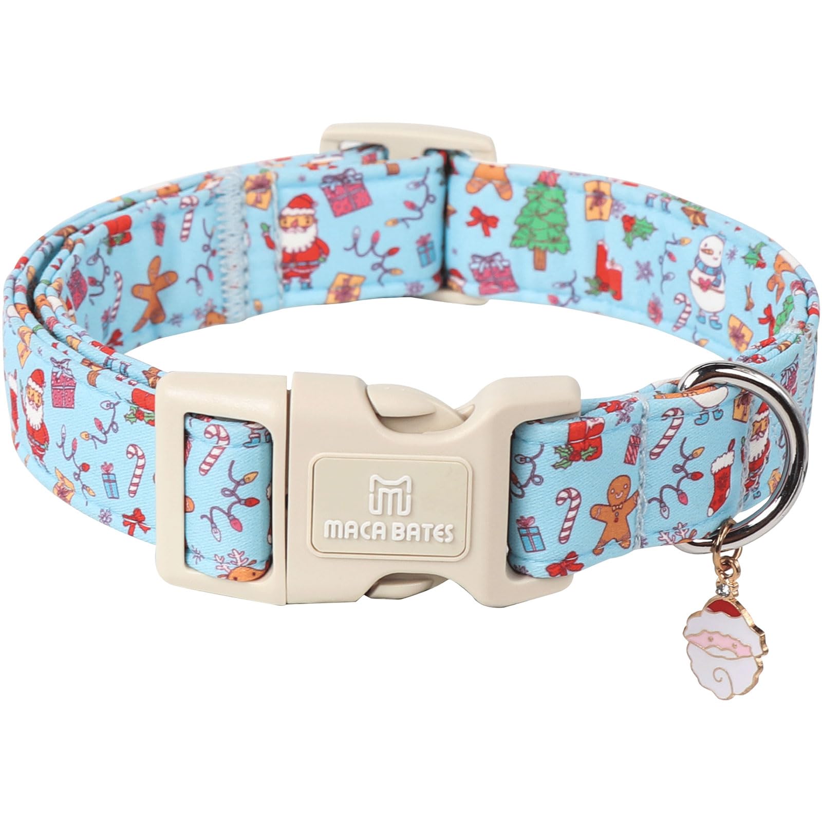 Maca Bates Cute Dog Collar Blue Puppy Collars Durable Comfortable Adjustable Birthday Gift For Xs Small Medium Large Xl Girl Boy