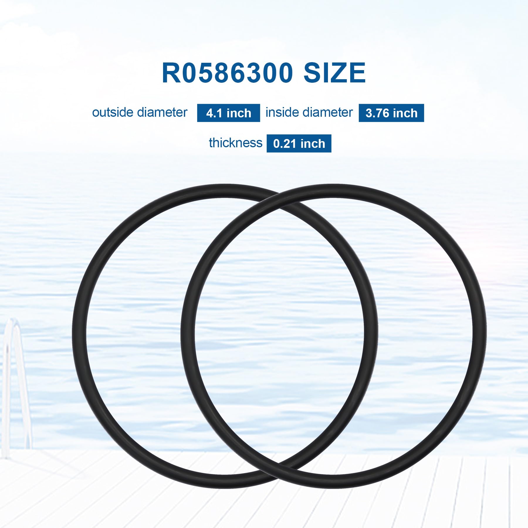 Mefonkou R0586300 Large Collar O-Rings For Zodiac Nature 2 Fusion, Fusion Soft, Inground, Vision Aboveground Pool And Spa Pump (