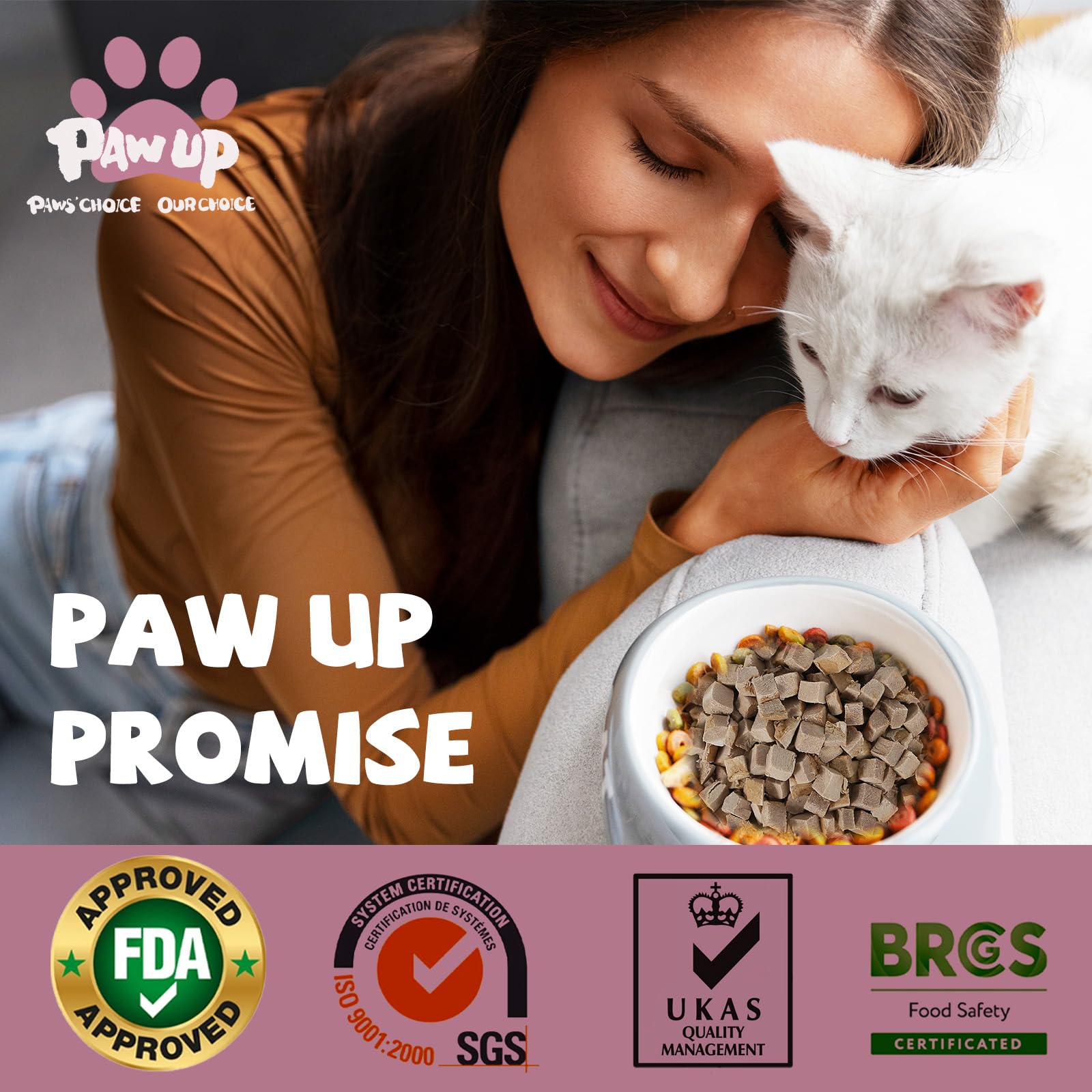 PAWUP Freeze Dried Duck Treats for Cats Dogs, Rawhide Free Freeze-Dried Raw Food Topper, High Protein, Gluten&Grain Free, 4.6oz