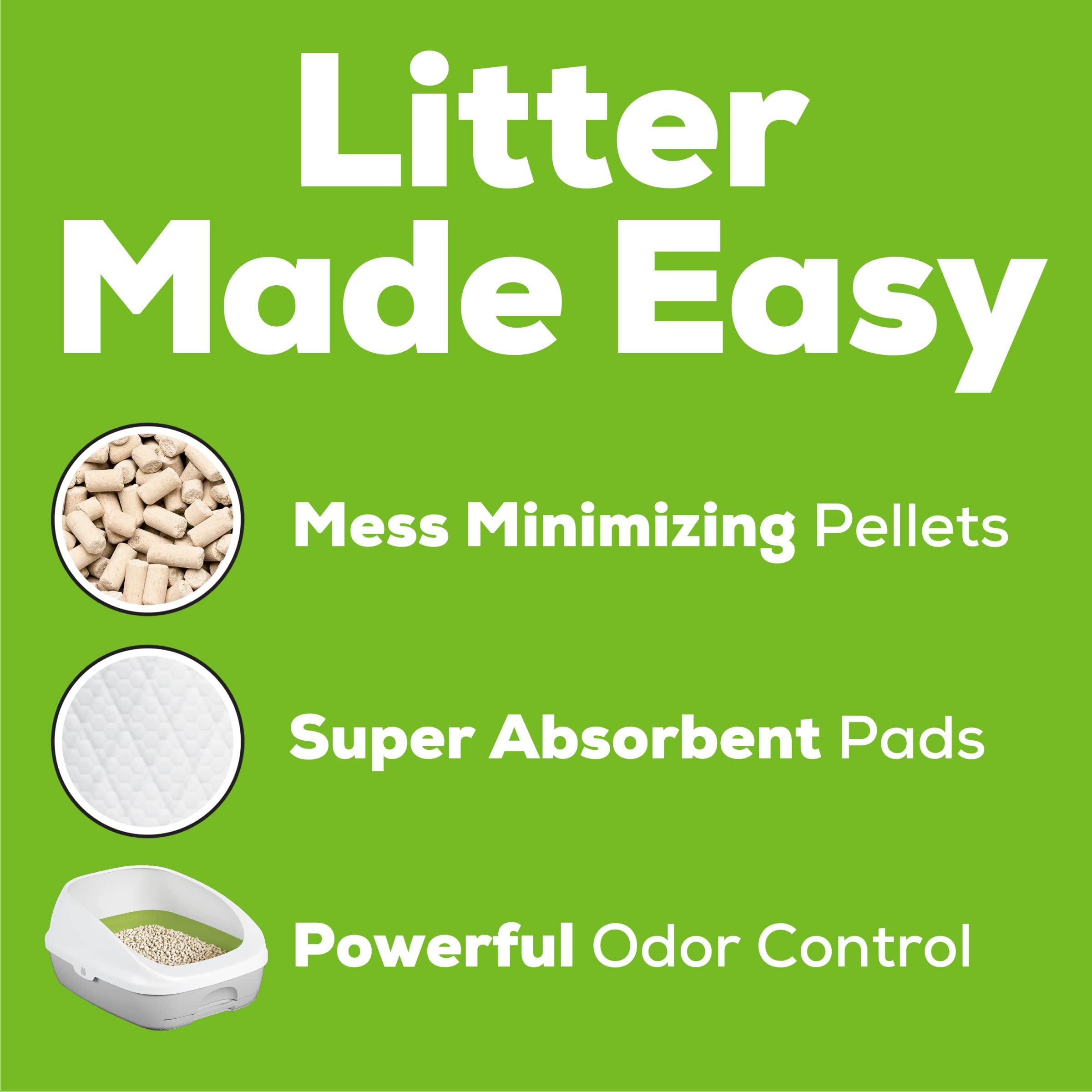 Tidy Cats Breeze XL Non-Clumping Litter System - 18 lb Odor Control Multi Cat Box, Gray, Easy Clean