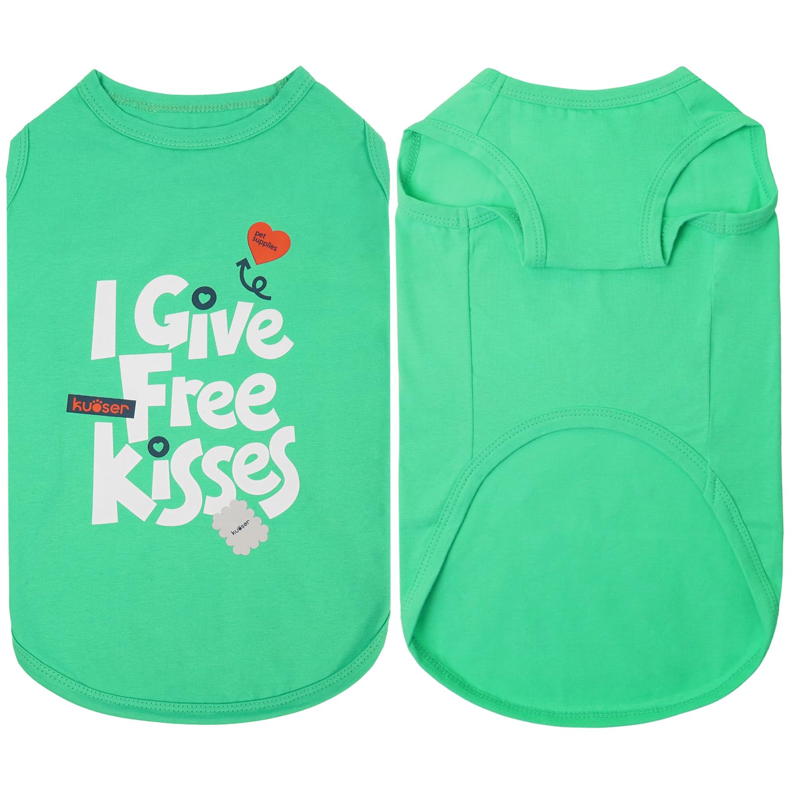 Kuoser Dog Shirt, Printed Dogs T-Shirt Soft Breathable Dog Shirts, Cute Doggy Sweatshirt For Small Medium Large Girls Boys, Pet 