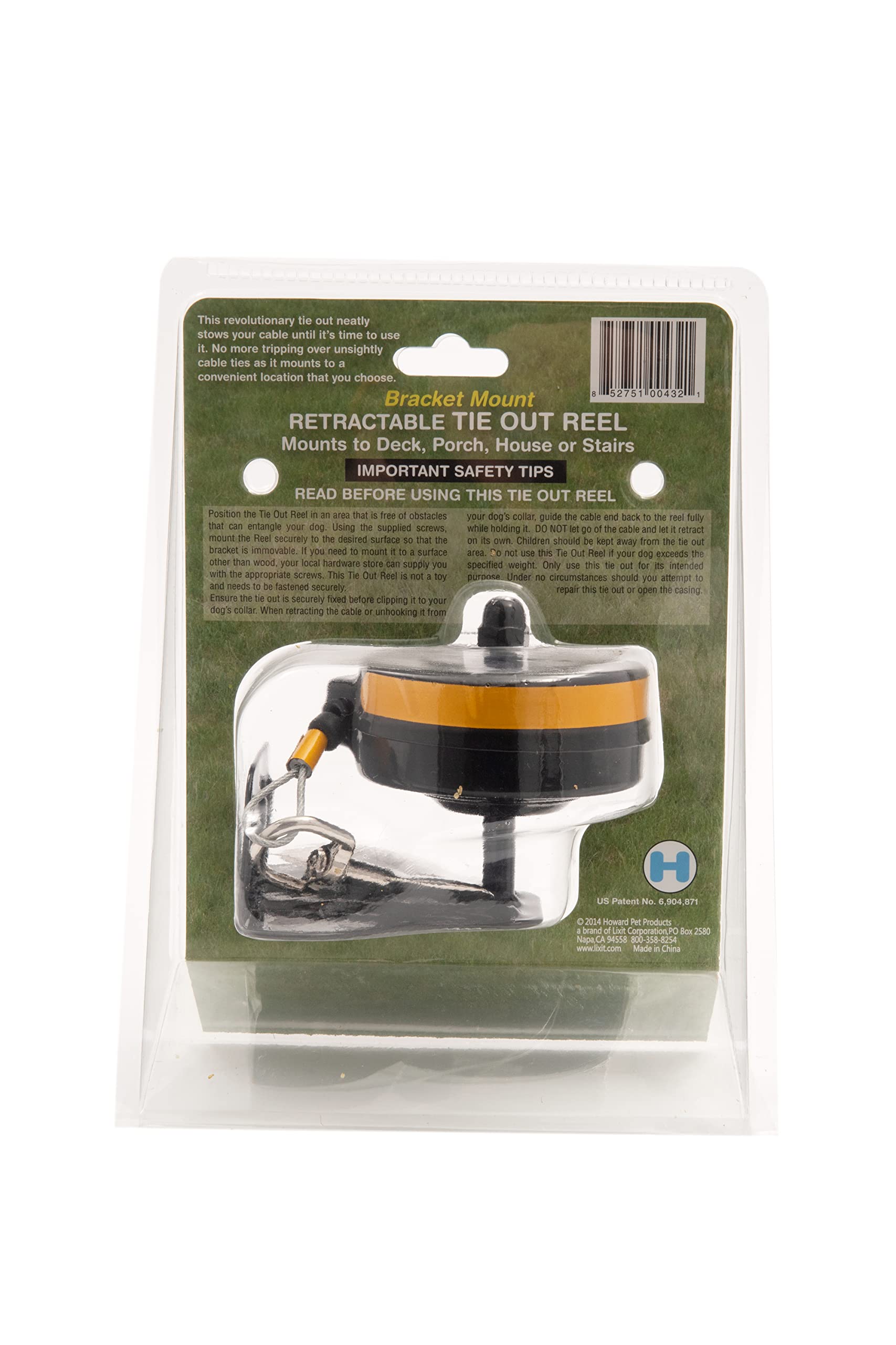 Lixit Bracket Mount And Stake Retractable Leash Tie Outs For Dogs (Bracket, Small)