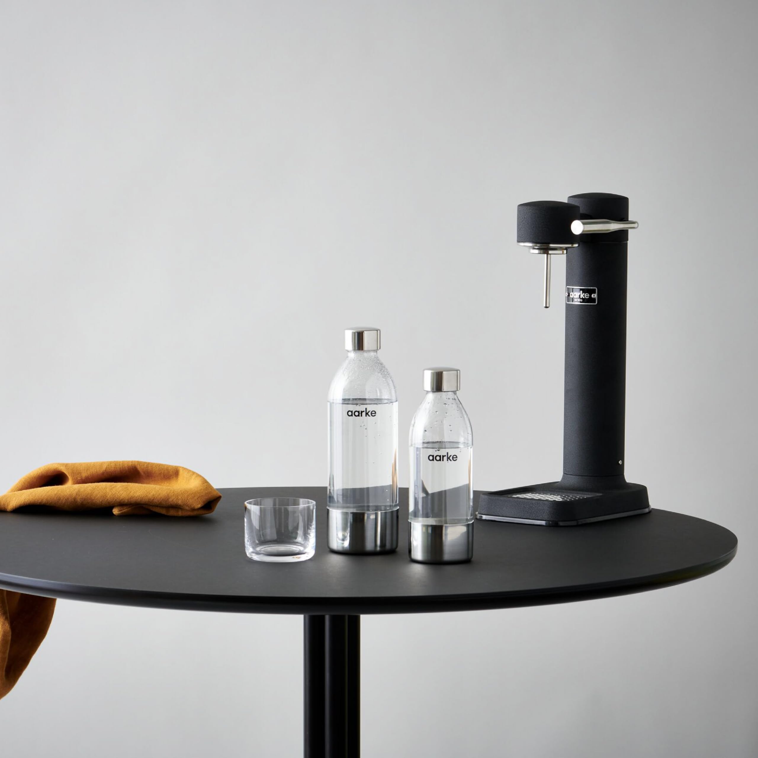 Aarke Pack Of 2 Small Pet Bottles For Carbonator 3, Bpa-Free With Stainless Steel Details, 450 Ml