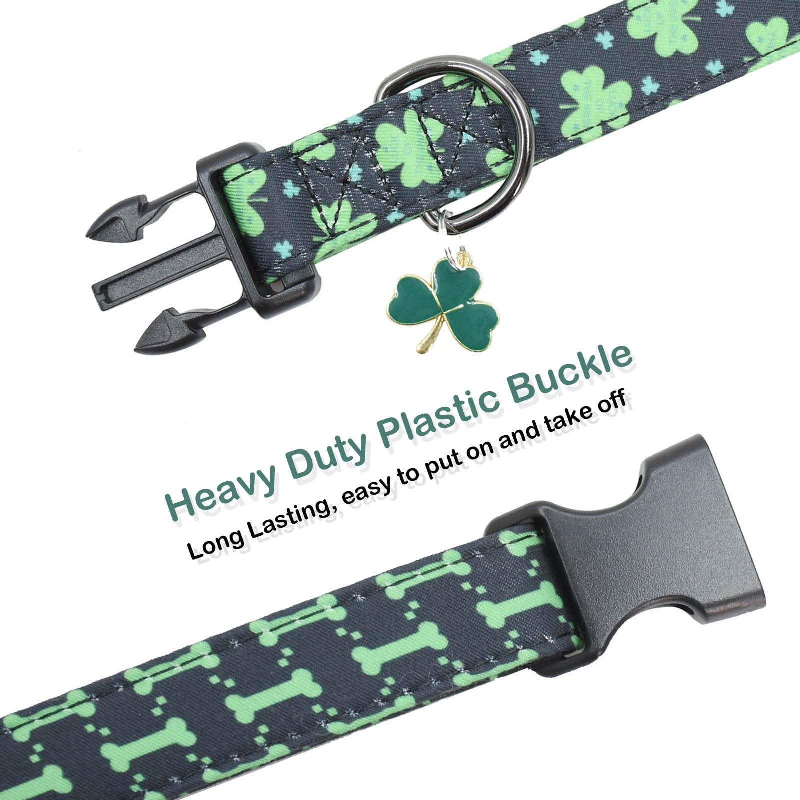2 Pcs Cotton Dog Collar Soft Cute Flower -3 Sizes Soft Nylon Puppy Collar Adjustable For Girl Female Small Medium Large Dogs(03M