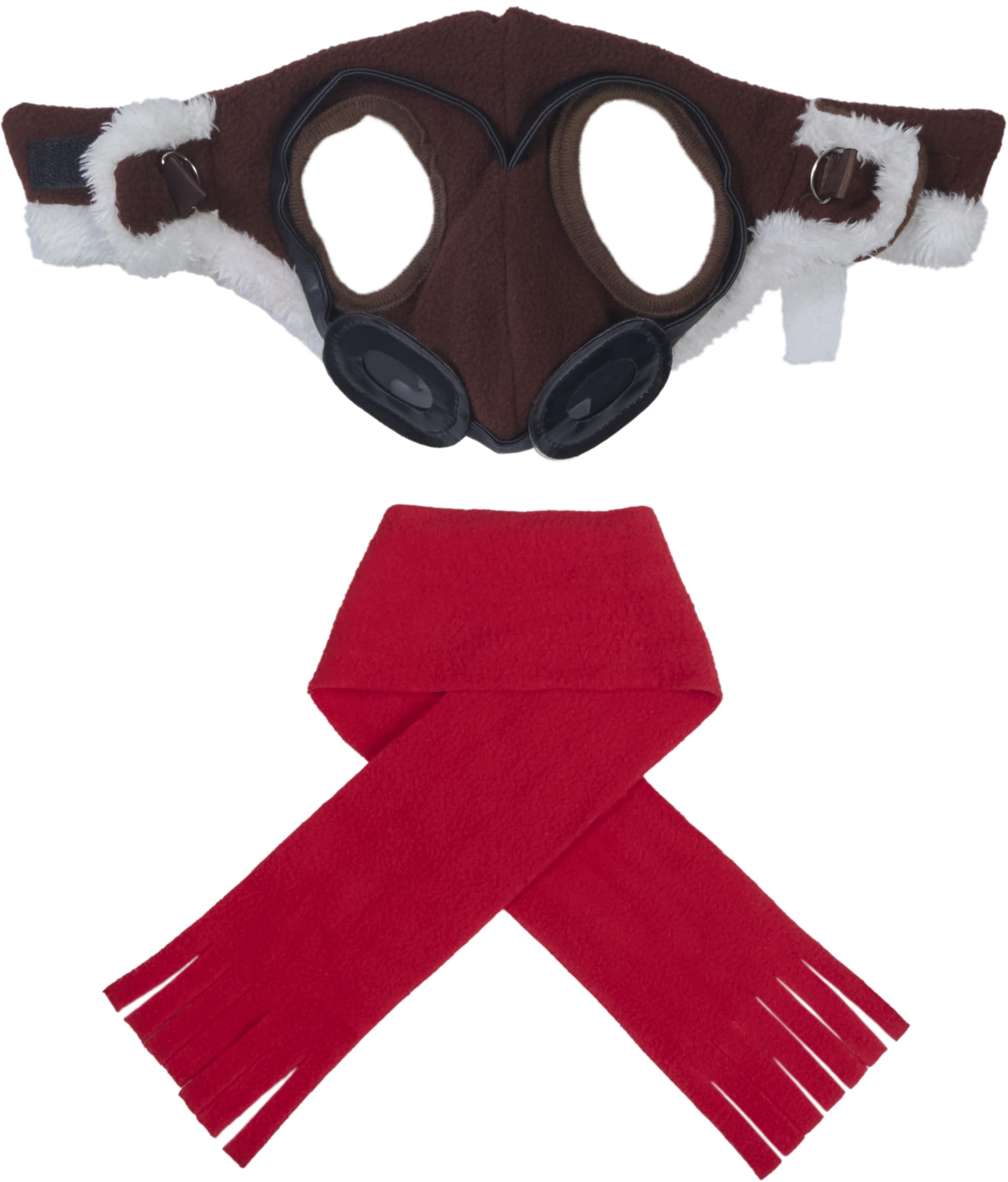 Rubies Aviator Pet Hat & Scarf Set for Dogs or Cats, S/M