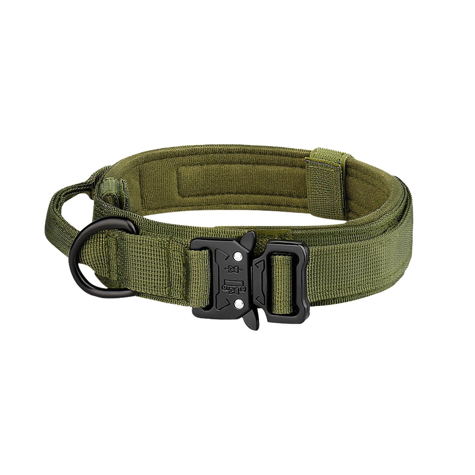 Tactical Dog Collar, Adjustable Nylon Dog Collar With Control Handle,Tactical Collar With Metal Buckle For Medium And Large Dogs