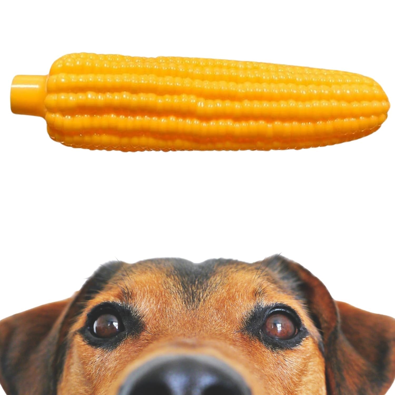 Psk Pet Mart Natural Rubber Squeaky Corn Fun Toy For Puppies/Small Dogs (Pack Of 1)