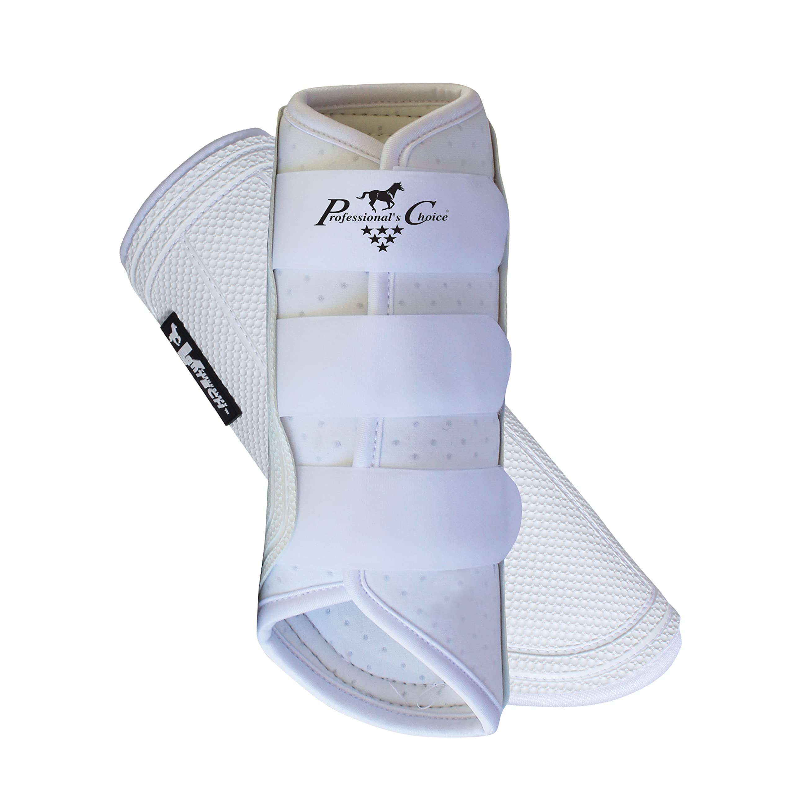 Professionals Choice Ventech Brushing Boots | All-Purpose Horse Boots | Hook & Loop Closure | Sold in Pairs | White Medium
