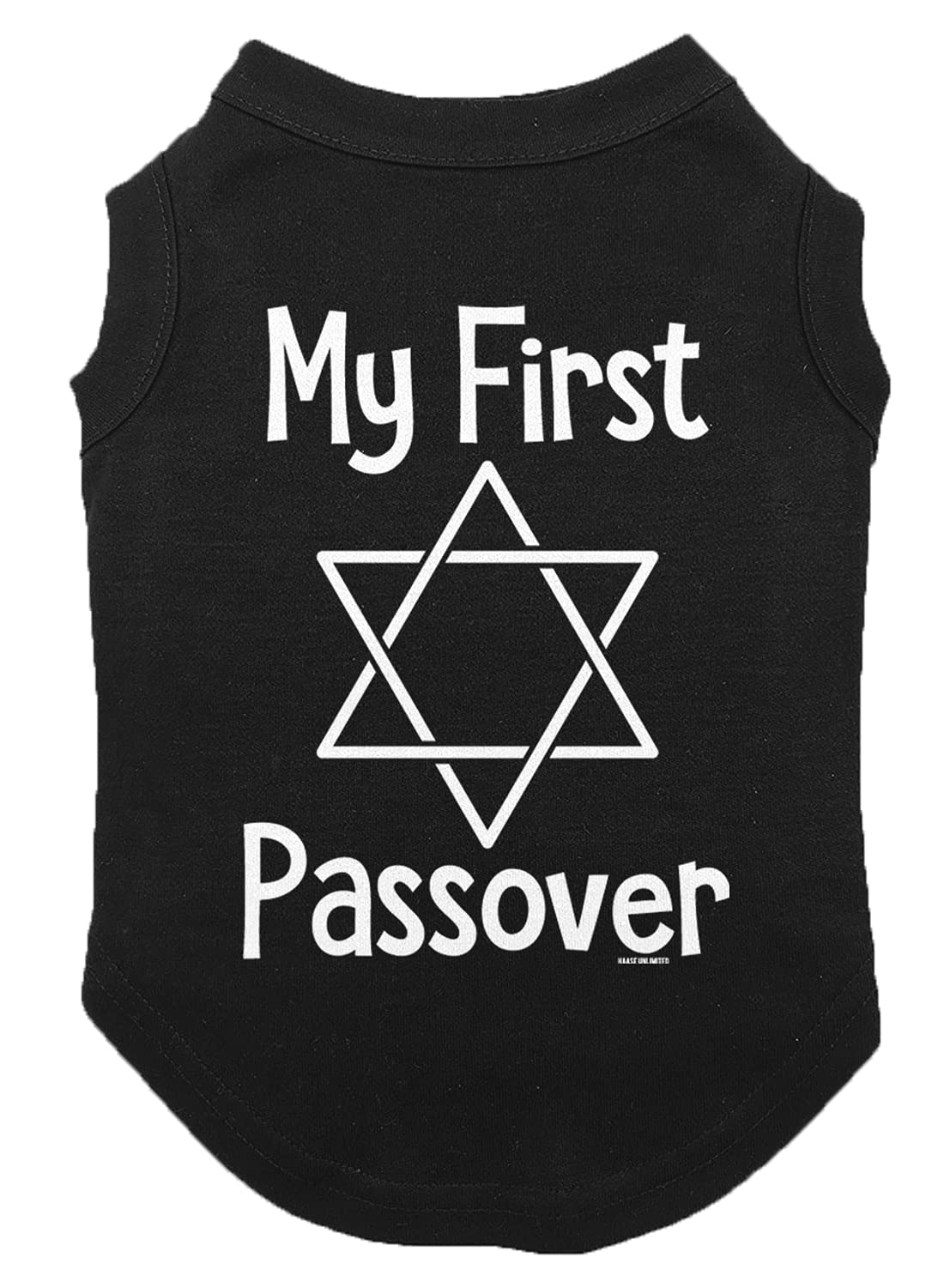 My First Passover - Dog Shirt (Black, Large)