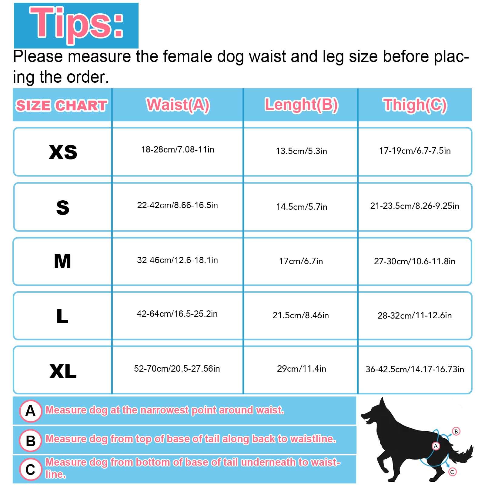Xpcare 6 Pack Washable Female Dog Diapers - Reusable, Highly Absorbent, Leak-Proof Puppy Diapers For Female Dog (Xs)