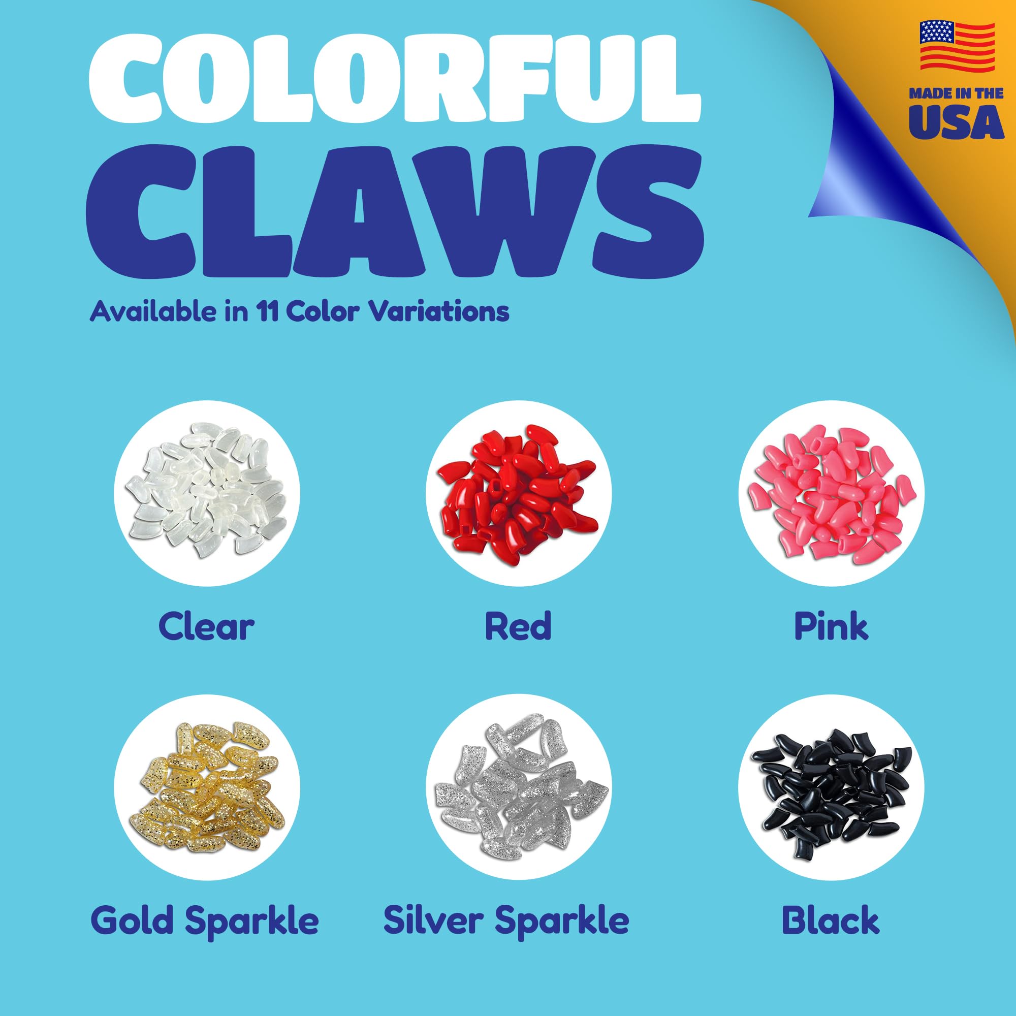 Canine Soft Claws Nail Caps, Xx-Large, Gold