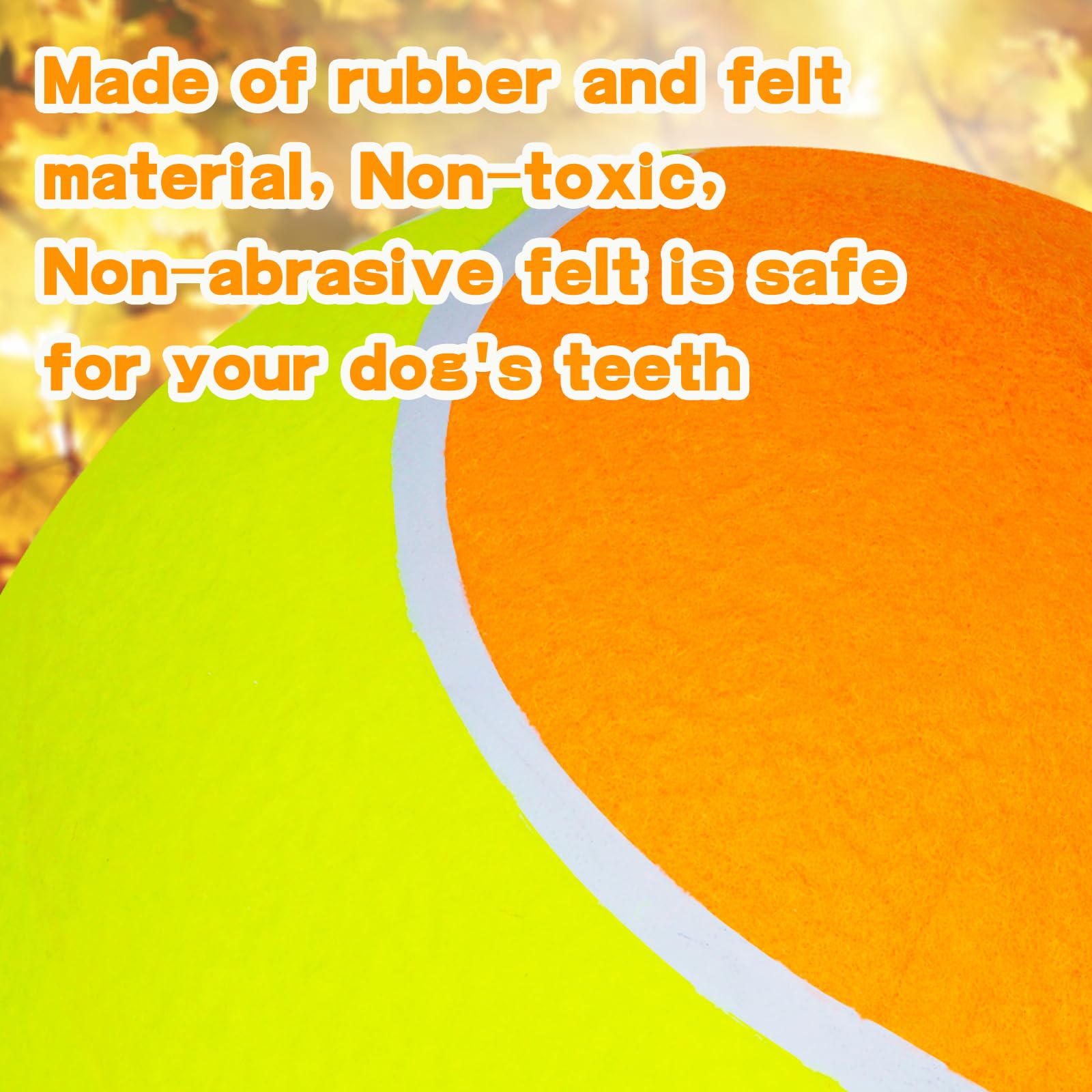 Banfeng Giant Dog Tennis Ball Big Pet Toys Outdoor Sports Ball With Inflating Needles For Small Medium Large Dog (Yellow+Orange,