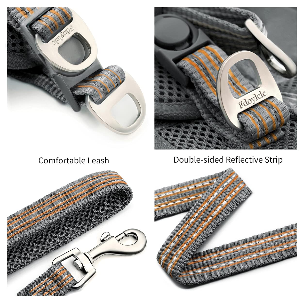 Balaynor Cat Harness And Leash For Walking Escape Proof, Adjustable Soft Grey Xs Chest: 11 - 12Inch