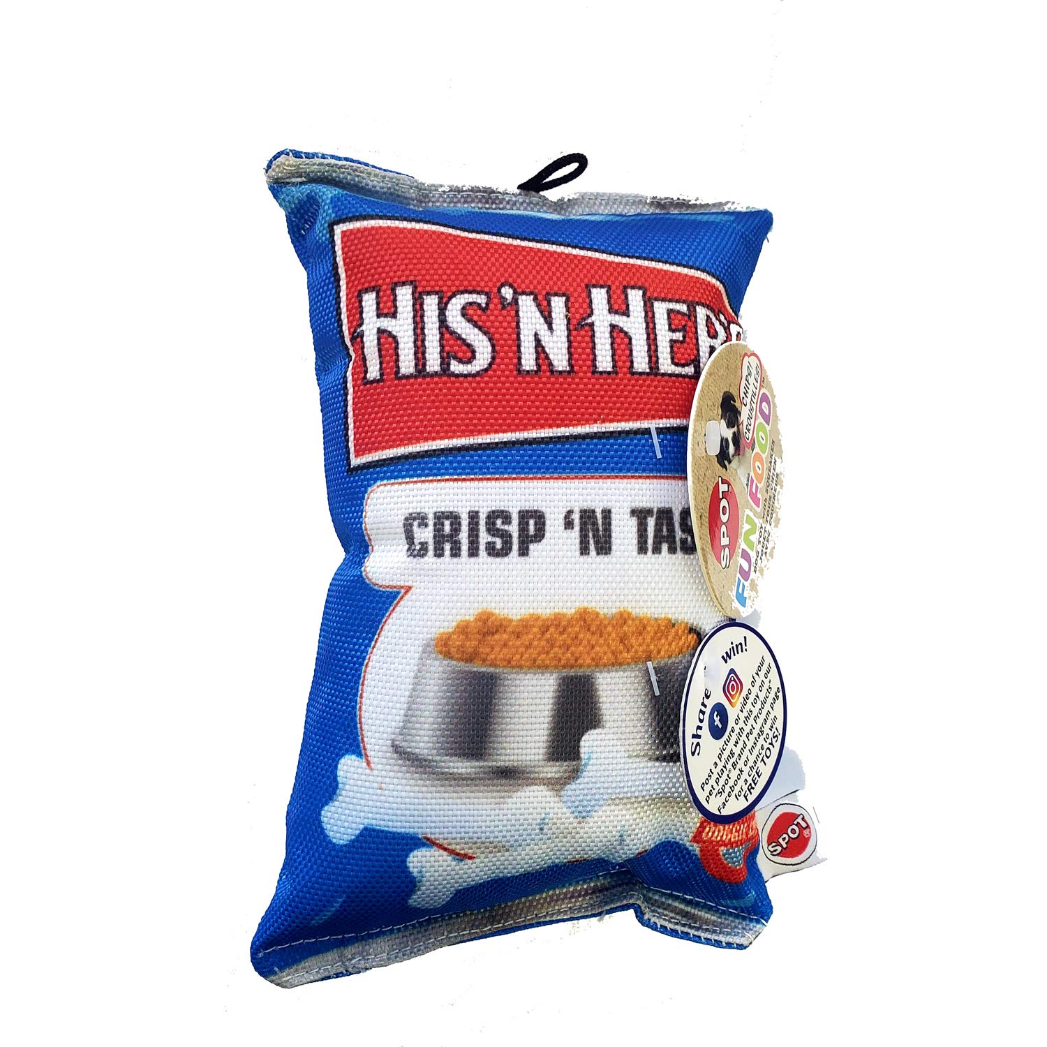 SPOT Fun Food HIS N Hers Chips 8 Dog Toy