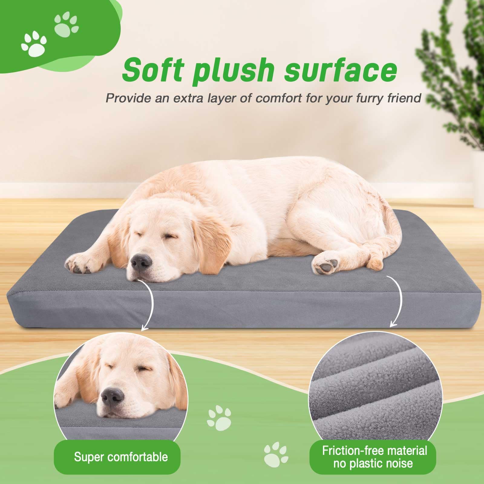 Dog Bed Covers Replacement Washable 100% Waterproof Soft Dog Bed Sheet 2 Pack 36'' x 23'' S