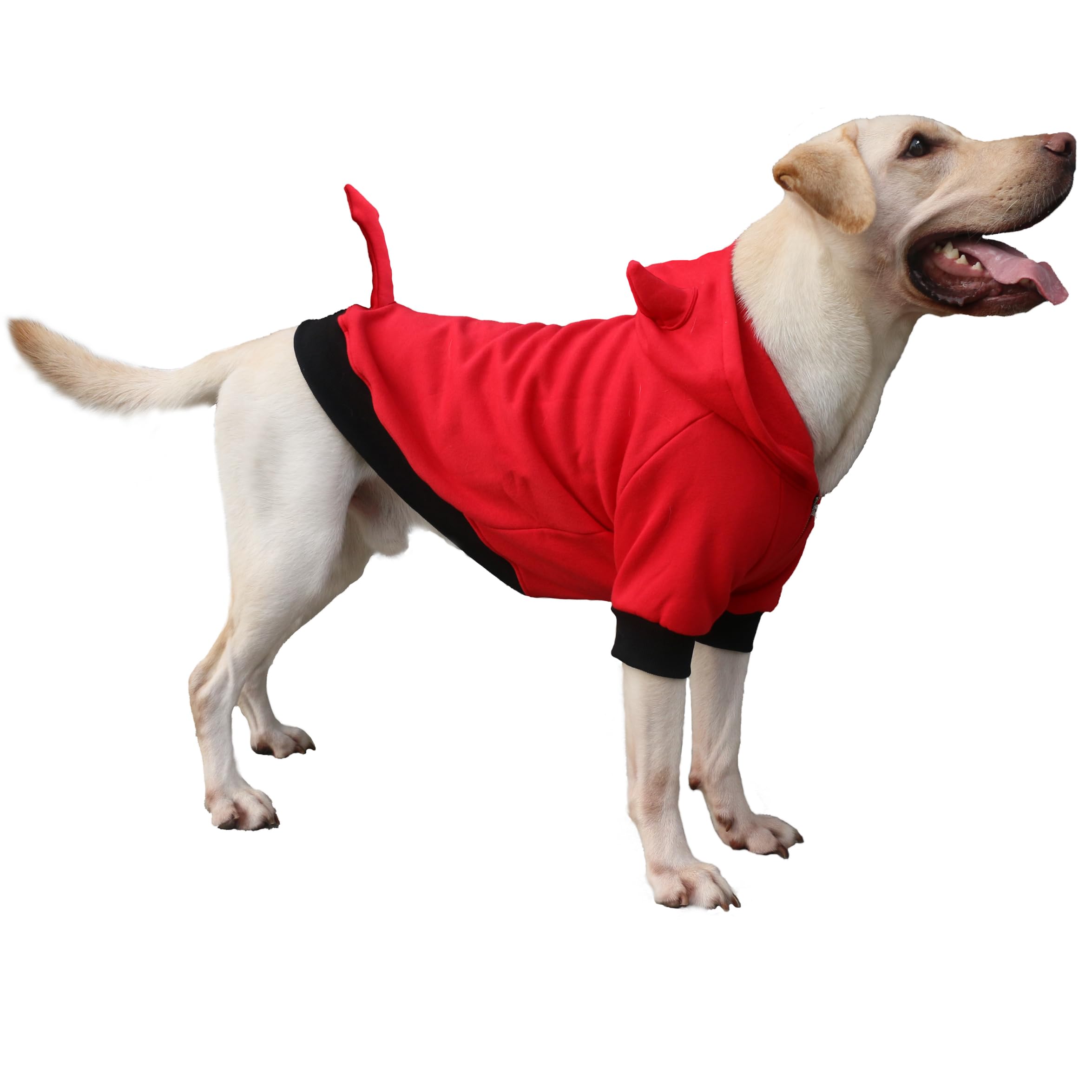 Arunners Little Devil Christmas Costumes Clothes For Extra Large Dogs Demon Hoodies Labrador Rottweiler Great Dane, Red, 8X-Larg