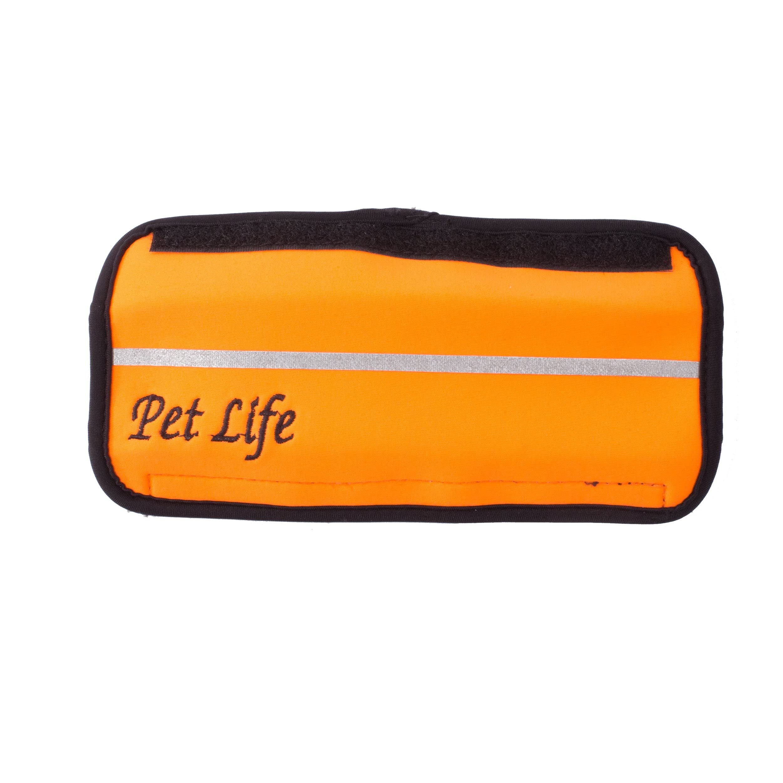 Pet Life Extreme Neoprene Reflective Dog Joint Sleeves - Large, Orange, Hook-and-Loop First Aid Bandages for Joint Support