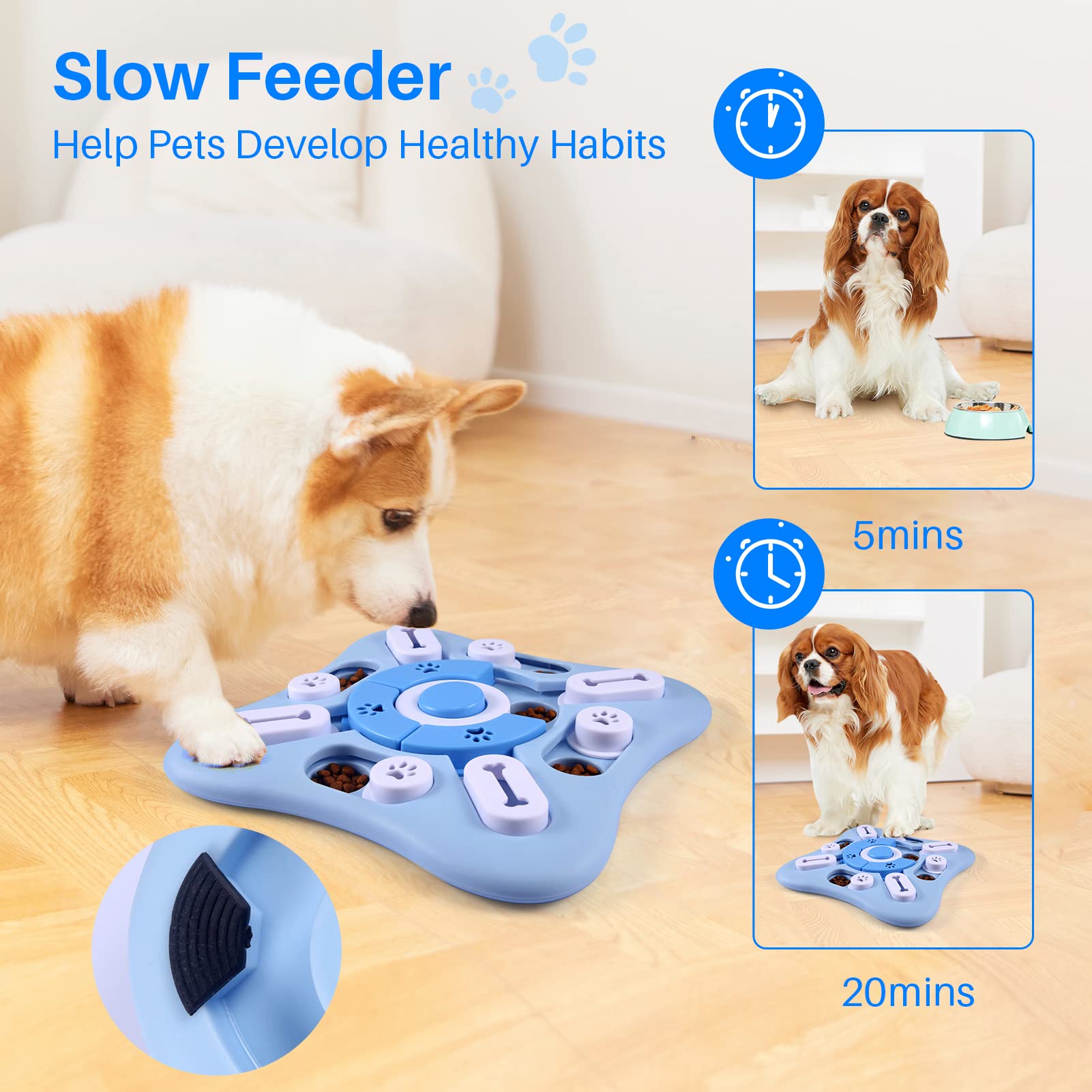 AVOAR Interactive Dog Puzzle Toys for Large Medium Small Smart Dogs, Squeaky Enrichment Mentally Stimulation Toys for Training,