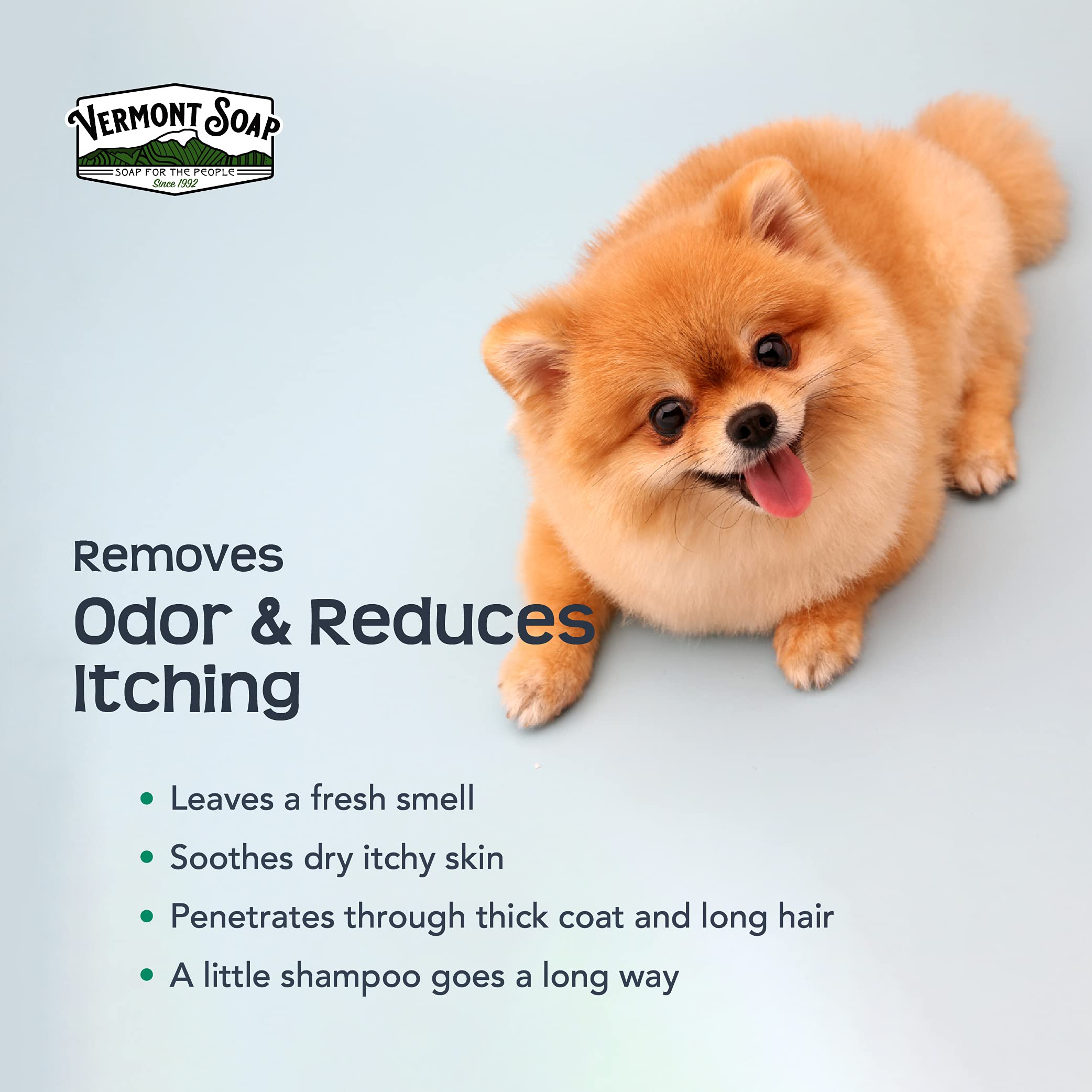 Vermont Soap Organics Pet Shampoo - Organic & Natural Olive Oil, Coconut & Aloe Vera Dog Shampoo For Sensitive Skin - Usda Certi