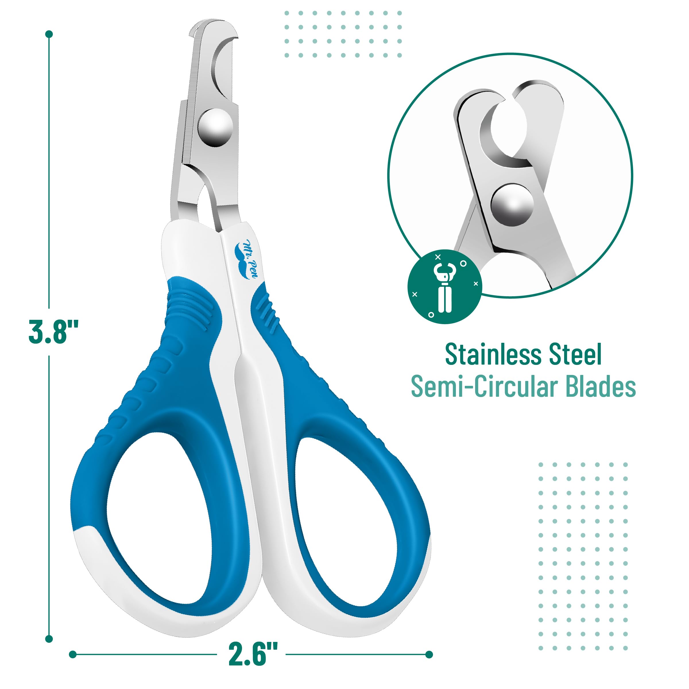 Mr. Pen- Cat Nail Clipper, Blue & White Cat Nail Trimmer, Cat Nail Clippers, Cat Claw Clippers, Cat Clippers For Nails, Pet Nail Clippers, Kitten Nail Clipper, Small Dog Nail Clipper Cat Claw Trimmer