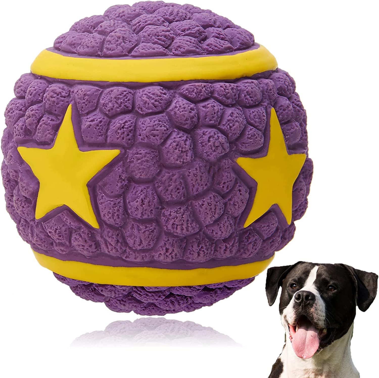 W9 Pet Products Rubber, Latex Cute Squeaky Rubber Star Ball Shape Toy For Small Puppy And CatSmallFor Play, Fetch And Interact