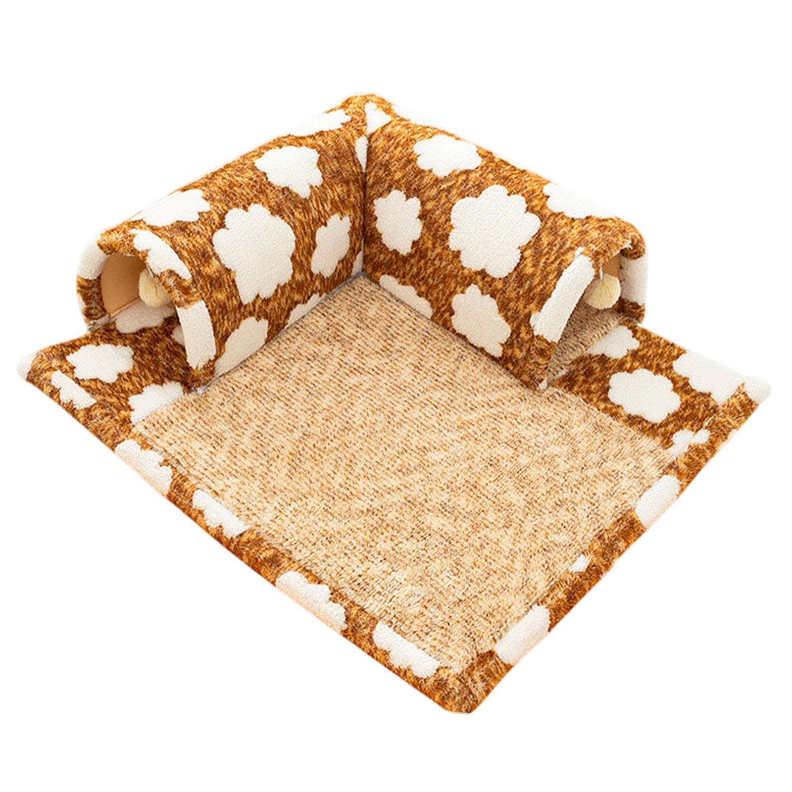 The Style Sutra Pet Cat Tunnel Bed With Playing Ball Toy For Pet Supplies Kitten Indoor Cats L Size Coffee|Pet Supplies | Cat Su