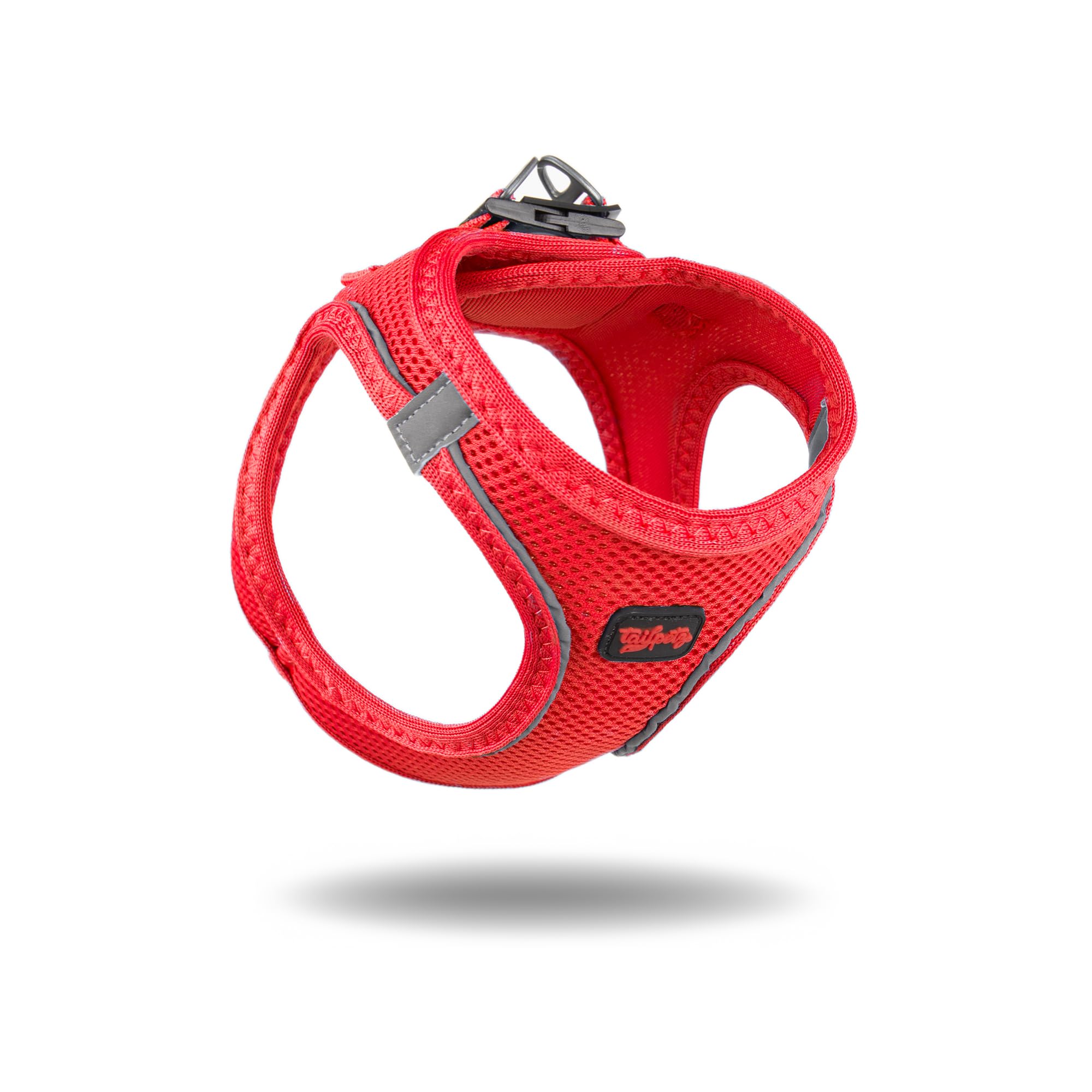 Tailpetz XSmall Dog Harness Red, Adjustable Step in No Pull Harness for Small Dogs, Reflective Puppy Harness for Puppy Training,