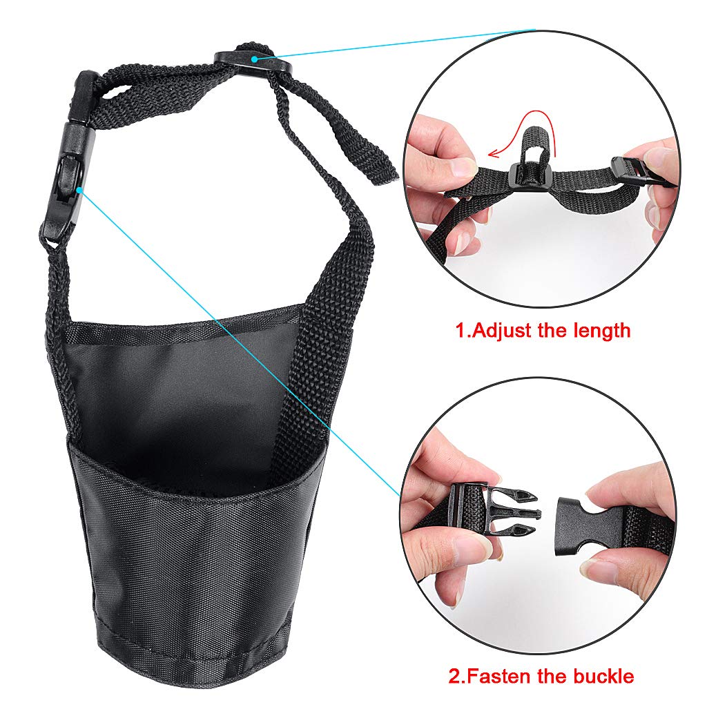 Ewinever 5Pcs/Set Adjustable Breathable Safety Small Medium Large Extra Dog Muzzles For Anti-Biting Anti-Barking Anti-Chewing Safety Protection(Black)